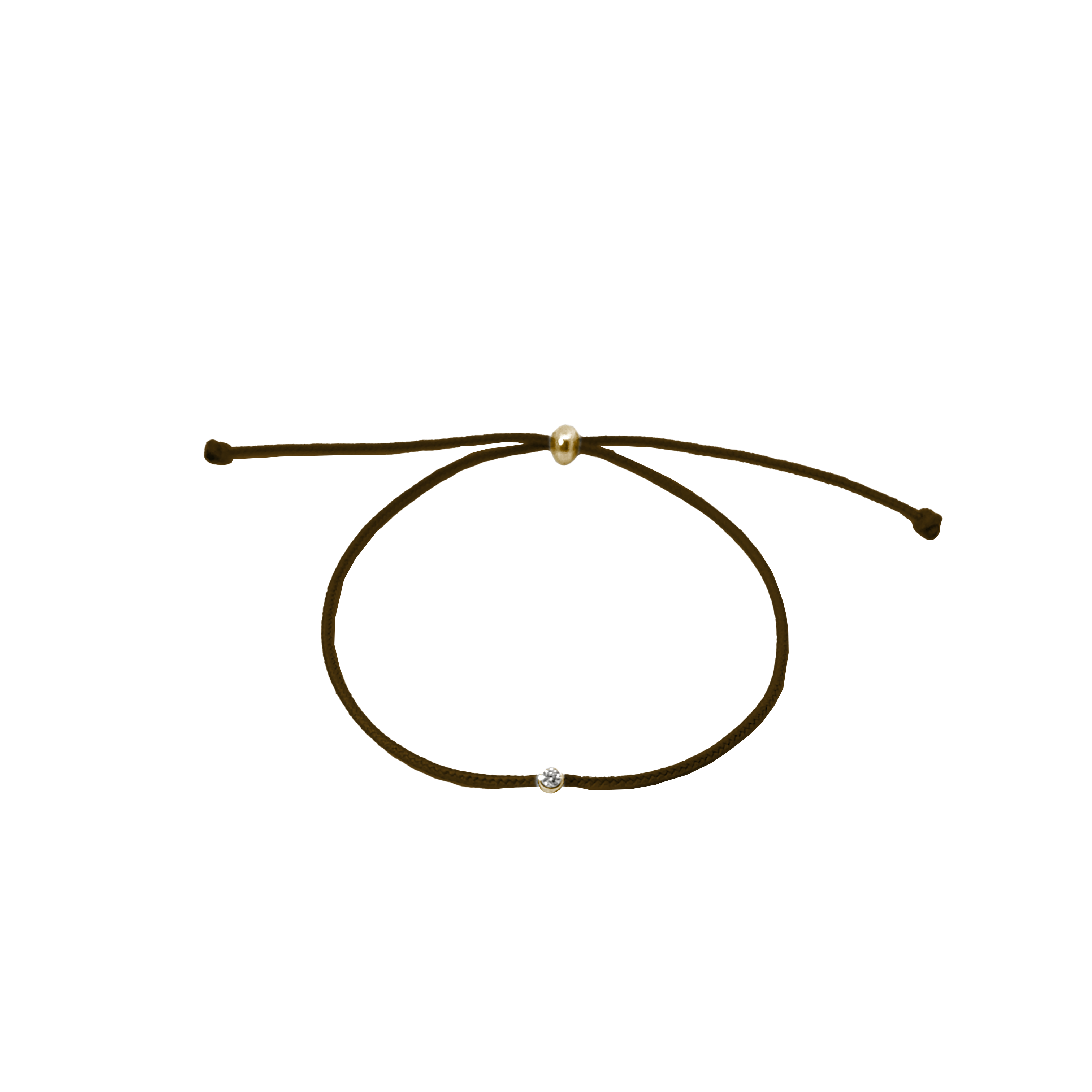 Lucky Bracelet Real Diamond black / grey / beige / dark green / dark blue / orange / red / light blue / chocolate in gold / silver