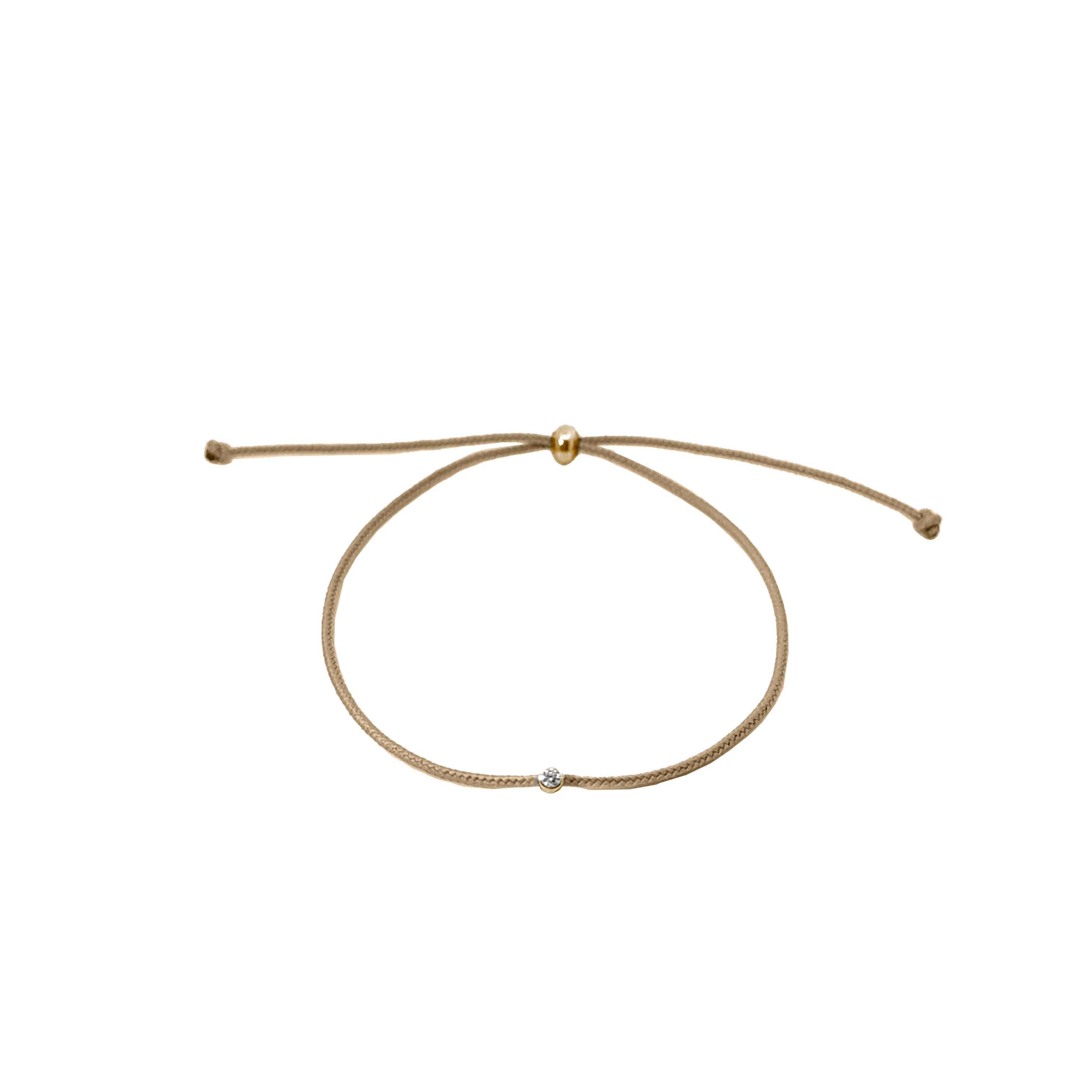 Lucky Bracelet Real Diamond black / grey / beige / dark green / dark blue / orange / red / light blue / chocolate in gold / silver