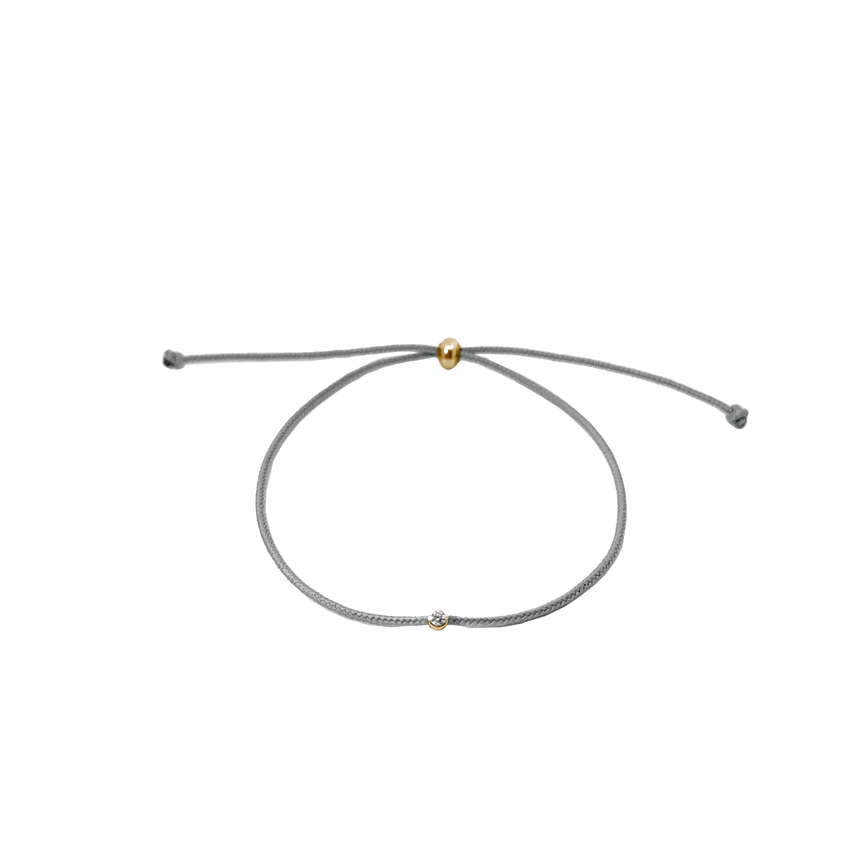 Lucky Bracelet Real Diamond black / grey / beige / dark green / dark blue / orange / red / light blue / chocolate in gold / silver