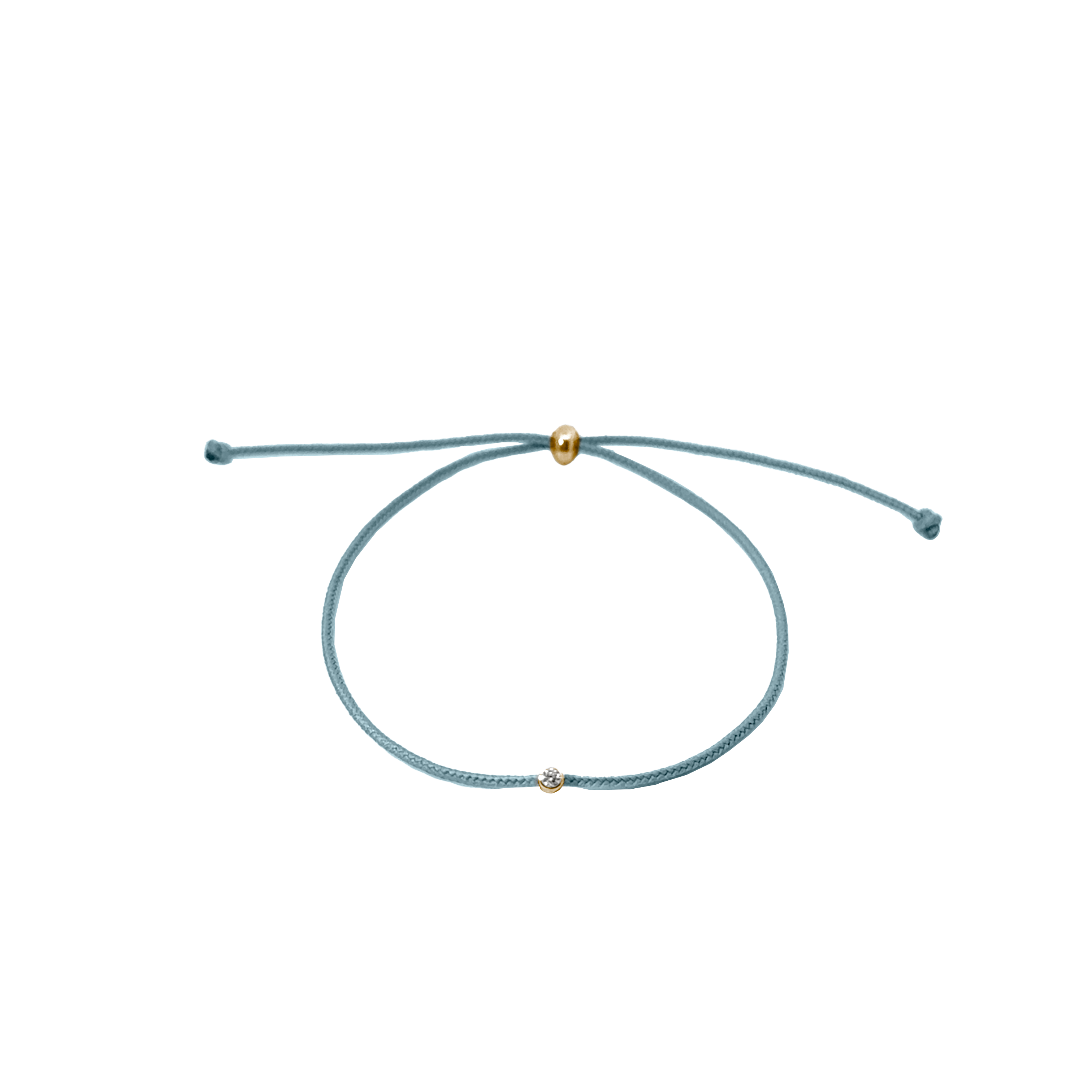 Lucky Bracelet Real Diamond black / grey / beige / dark green / dark blue / orange / red / light blue / chocolate in gold / silver