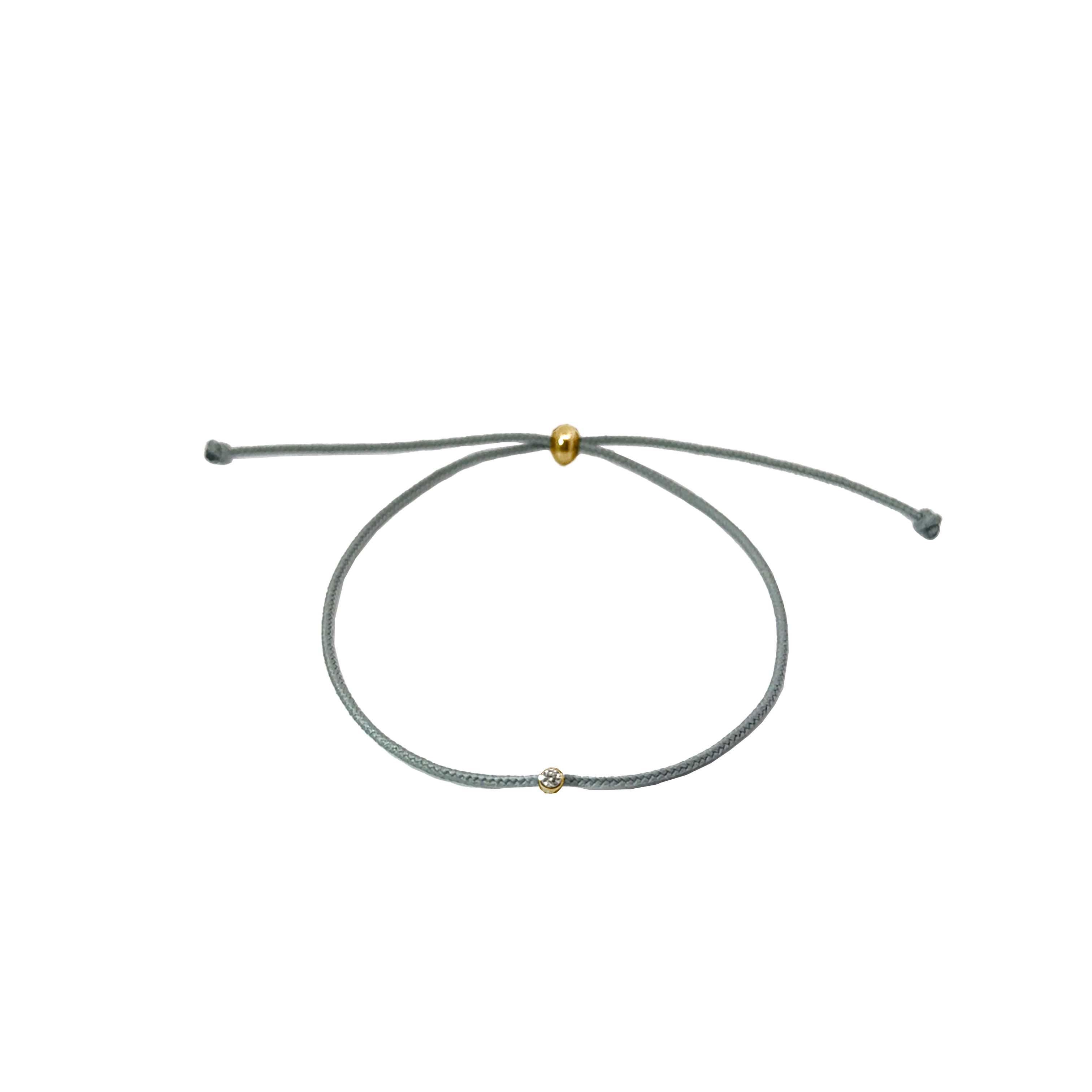 Lucky Bracelet Real Diamond black / grey / beige / dark green / dark blue / orange / red / light blue / chocolate in gold / silver