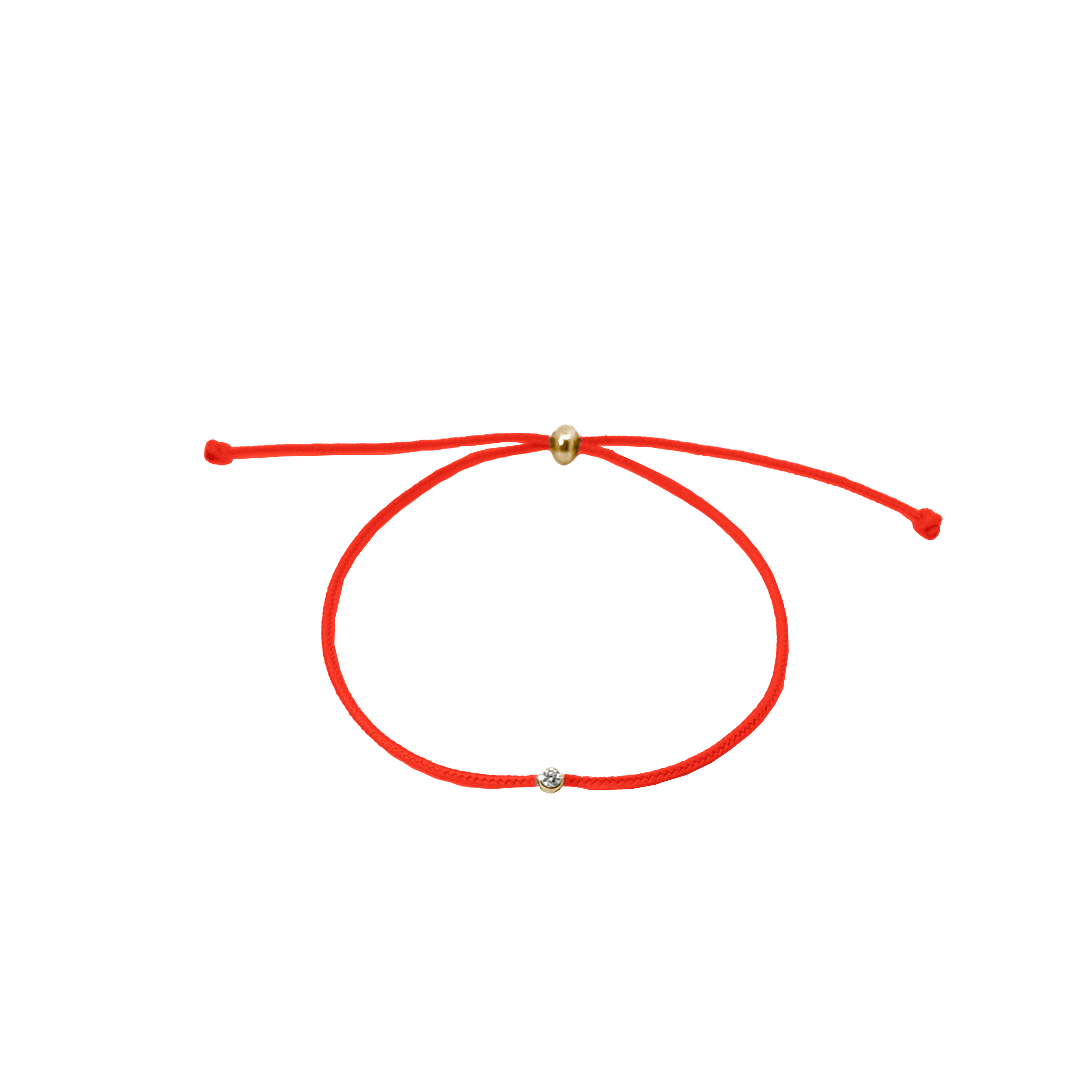 Lucky Bracelet Real Diamond black / grey / beige / dark green / dark blue / orange / red / light blue / chocolate in gold / silver