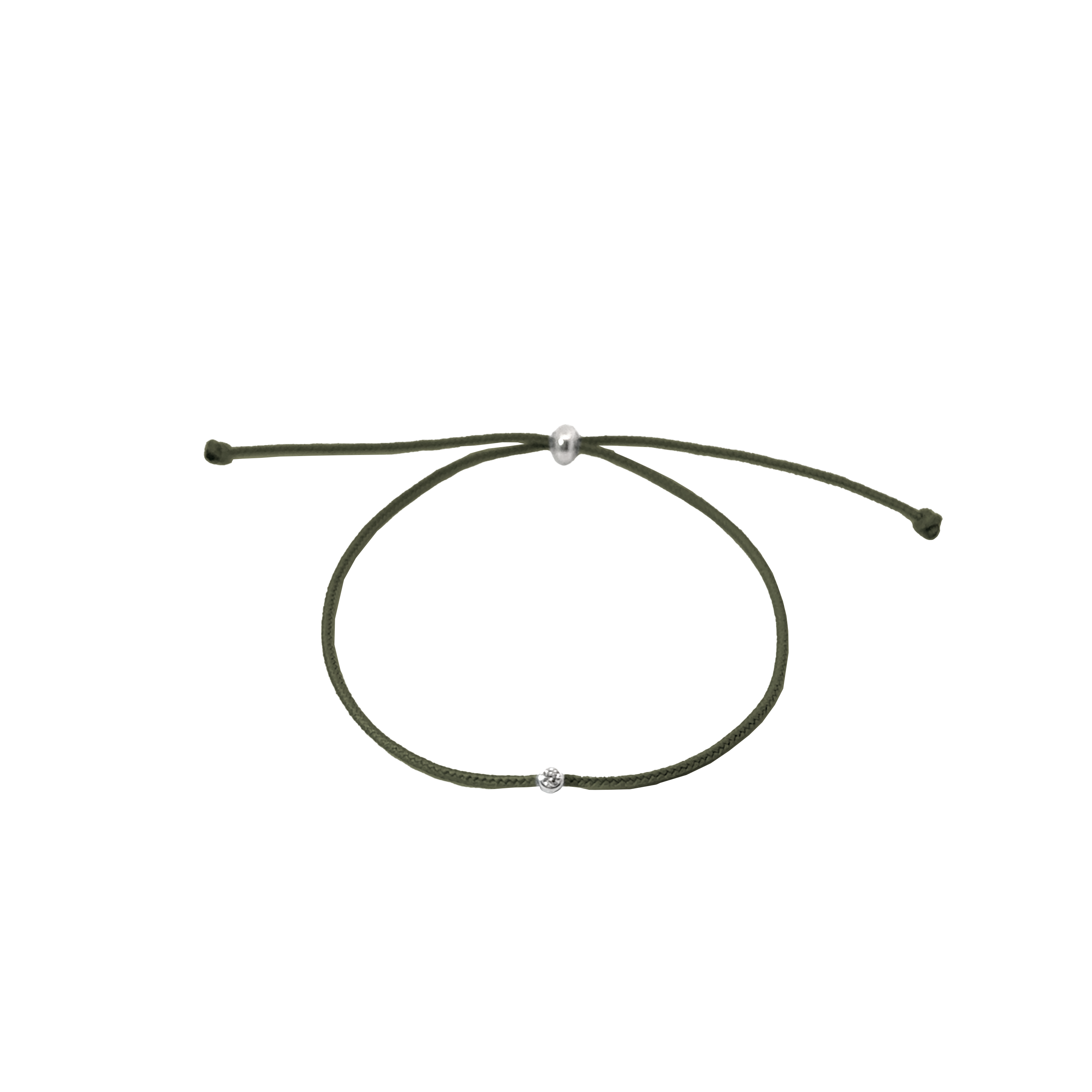 Lucky Bracelet Real Diamond black / grey / beige / dark green / dark blue / orange / red / light blue / chocolate in gold / silver