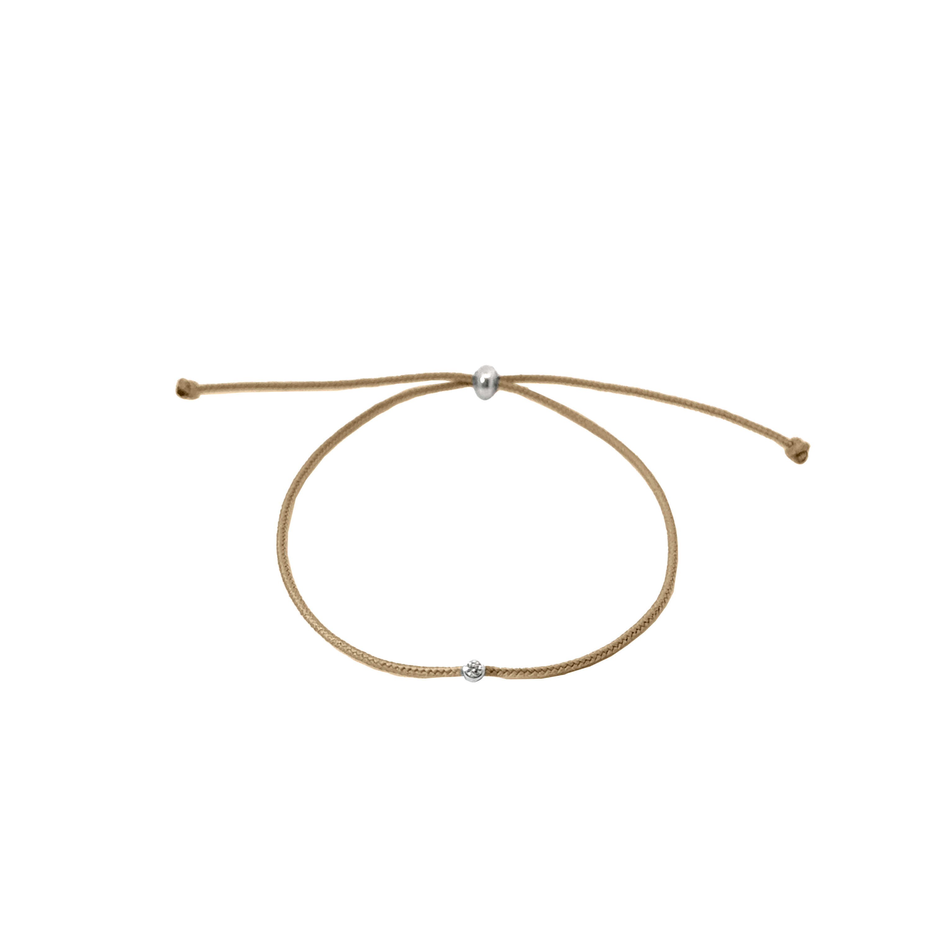 Lucky Bracelet Real Diamond black / grey / beige / dark green / dark blue / orange / red / light blue / chocolate in gold / silver