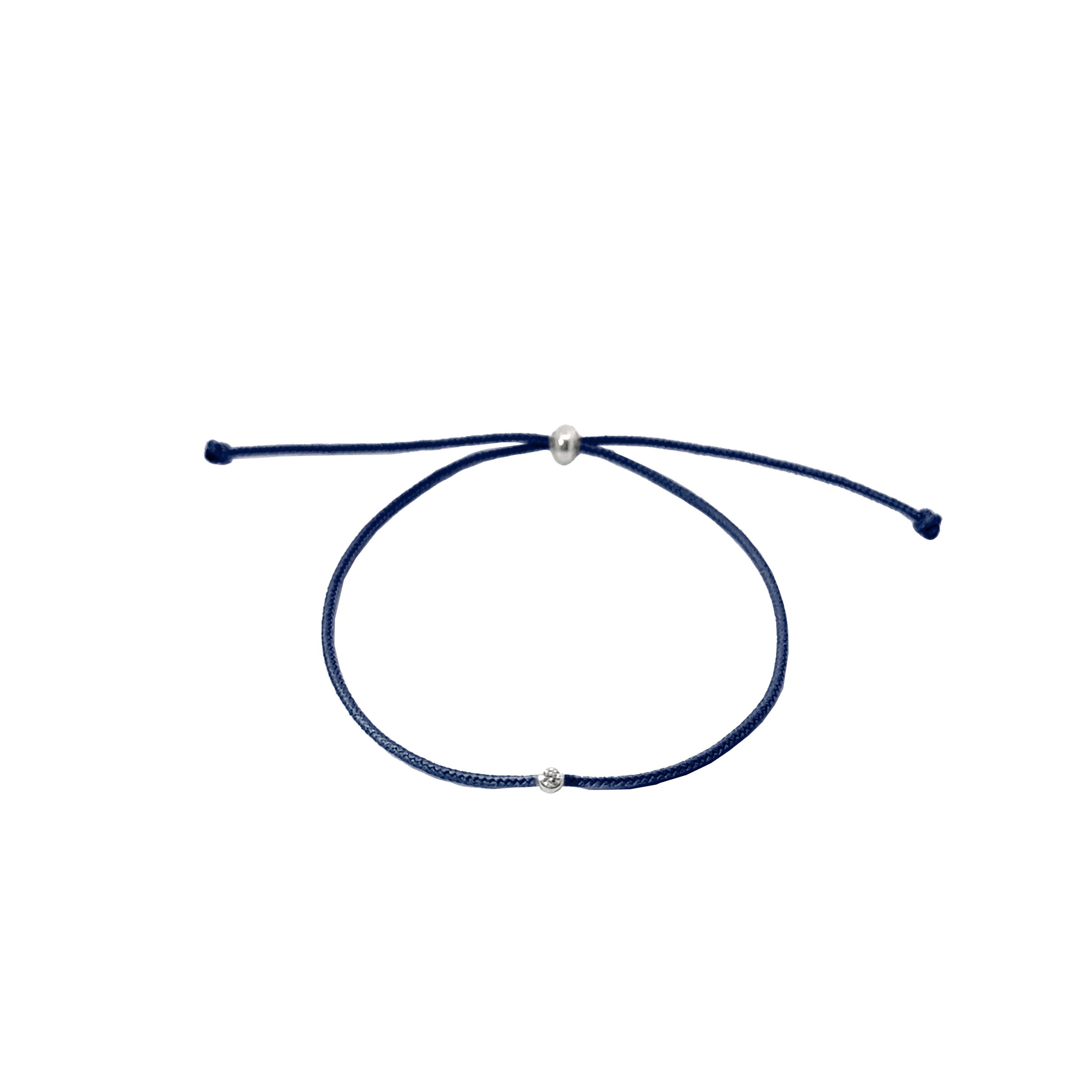 Lucky Bracelet Real Diamond black / grey / beige / dark green / dark blue / orange / red / light blue / chocolate in gold / silver