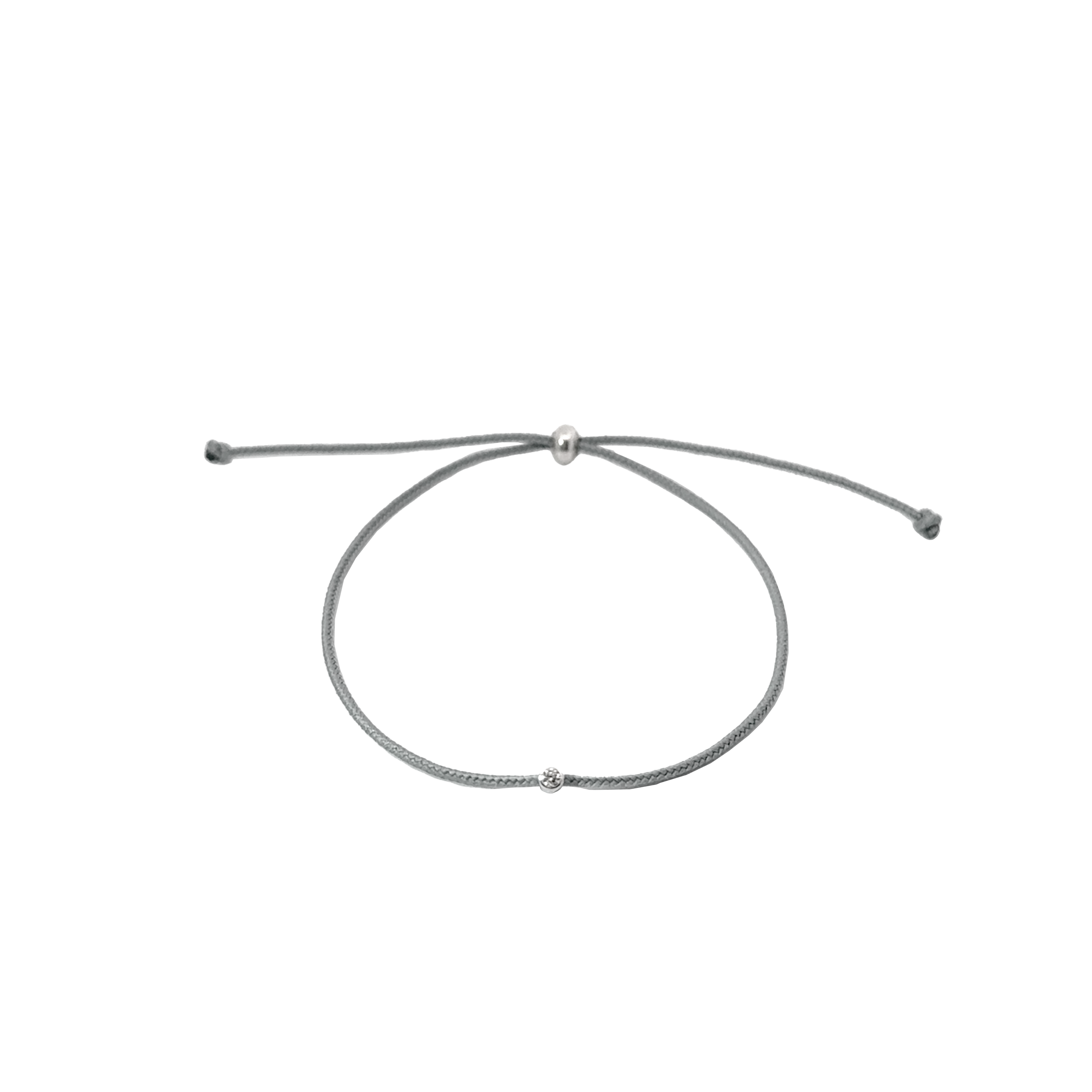 Lucky Bracelet Real Diamond black / grey / beige / dark green / dark blue / orange / red / light blue / chocolate in gold / silver
