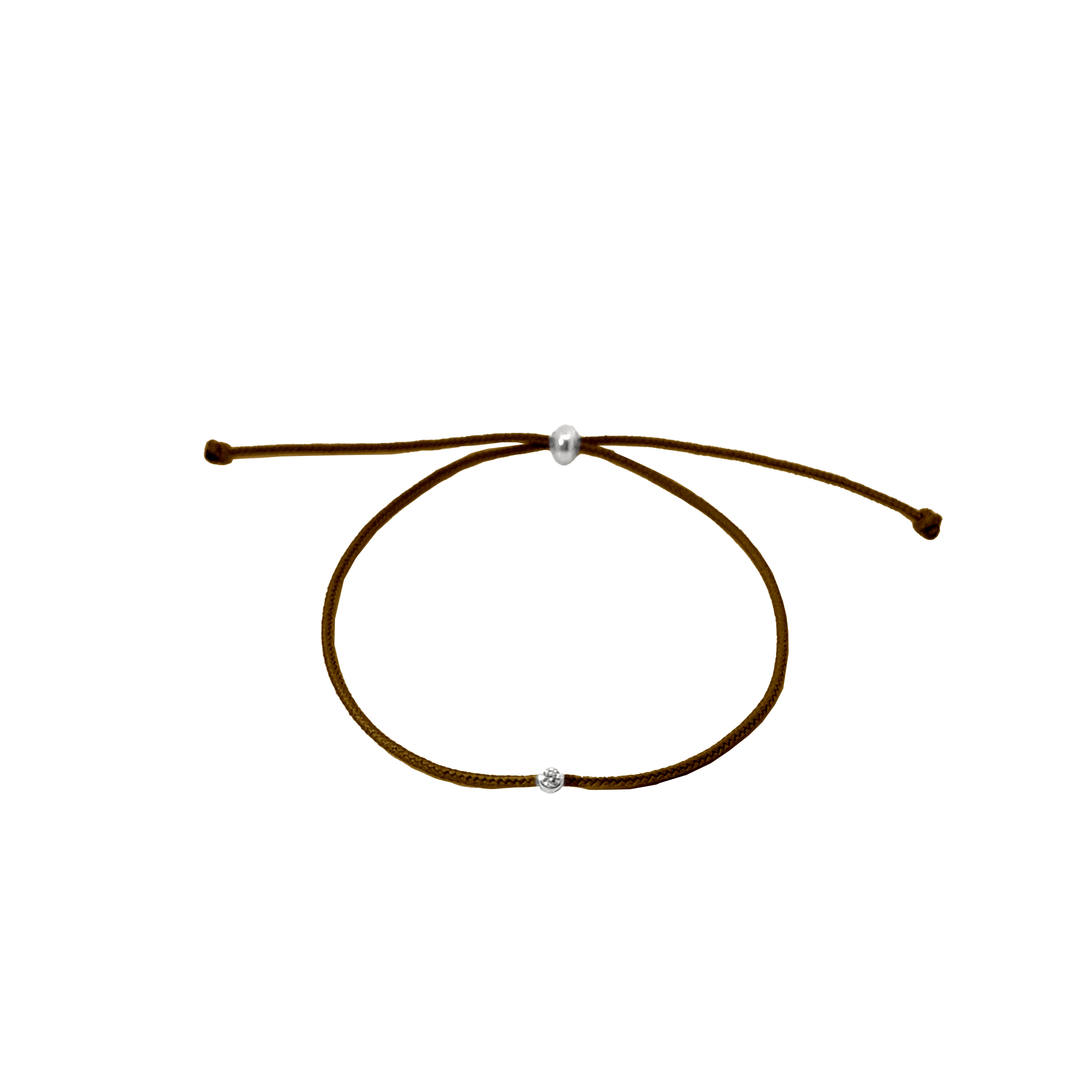 Lucky Bracelet Real Diamond black / grey / beige / dark green / dark blue / orange / red / light blue / chocolate in gold / silver