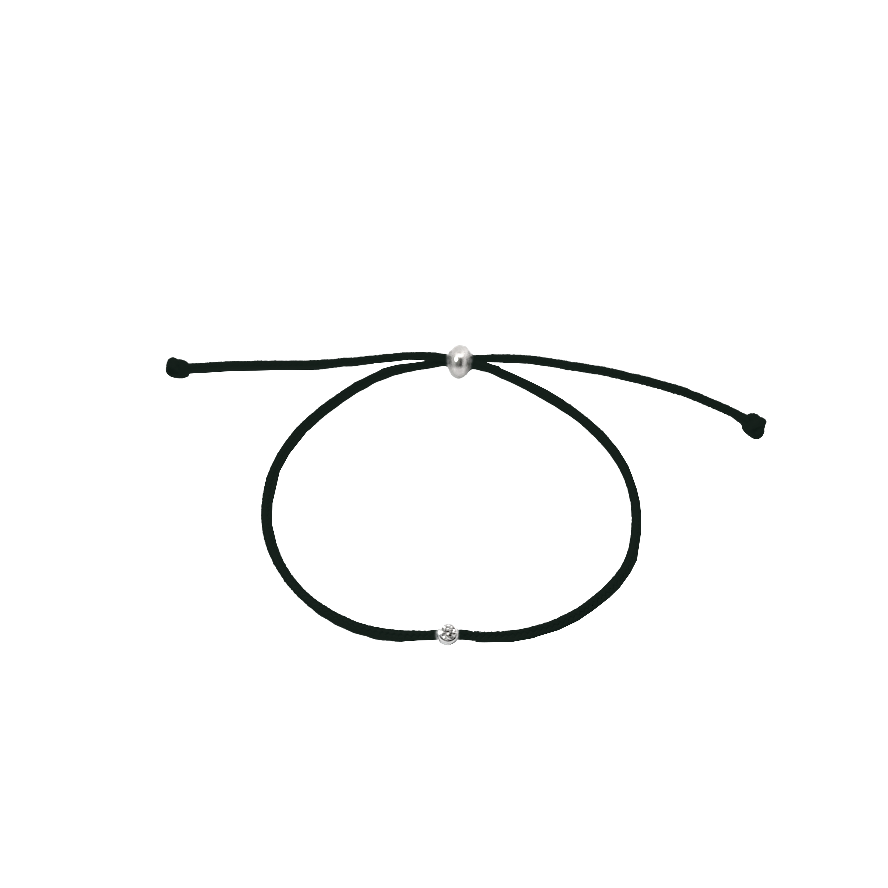 Lucky Bracelet Real Diamond black / grey / beige / dark green / dark blue / orange / red / light blue / chocolate in gold / silver