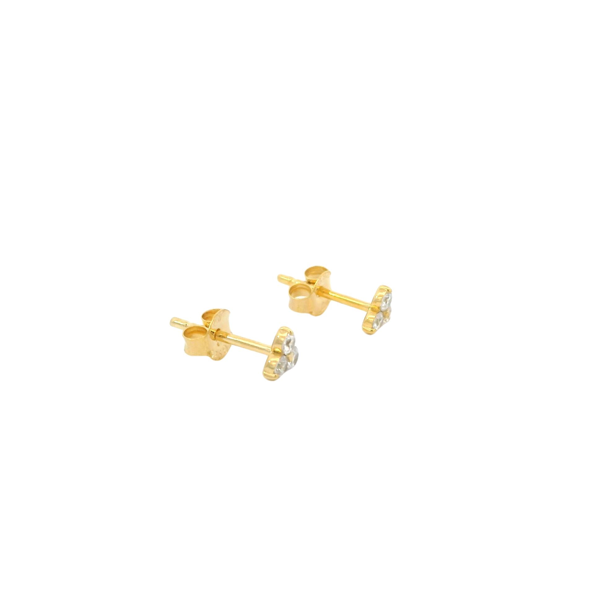 Dreieck Ohrstecker mit 3 Steinchen