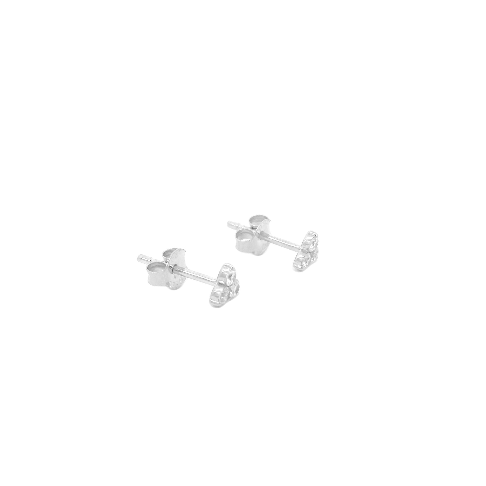 Dreieck Ohrstecker mit 3 Steinchen