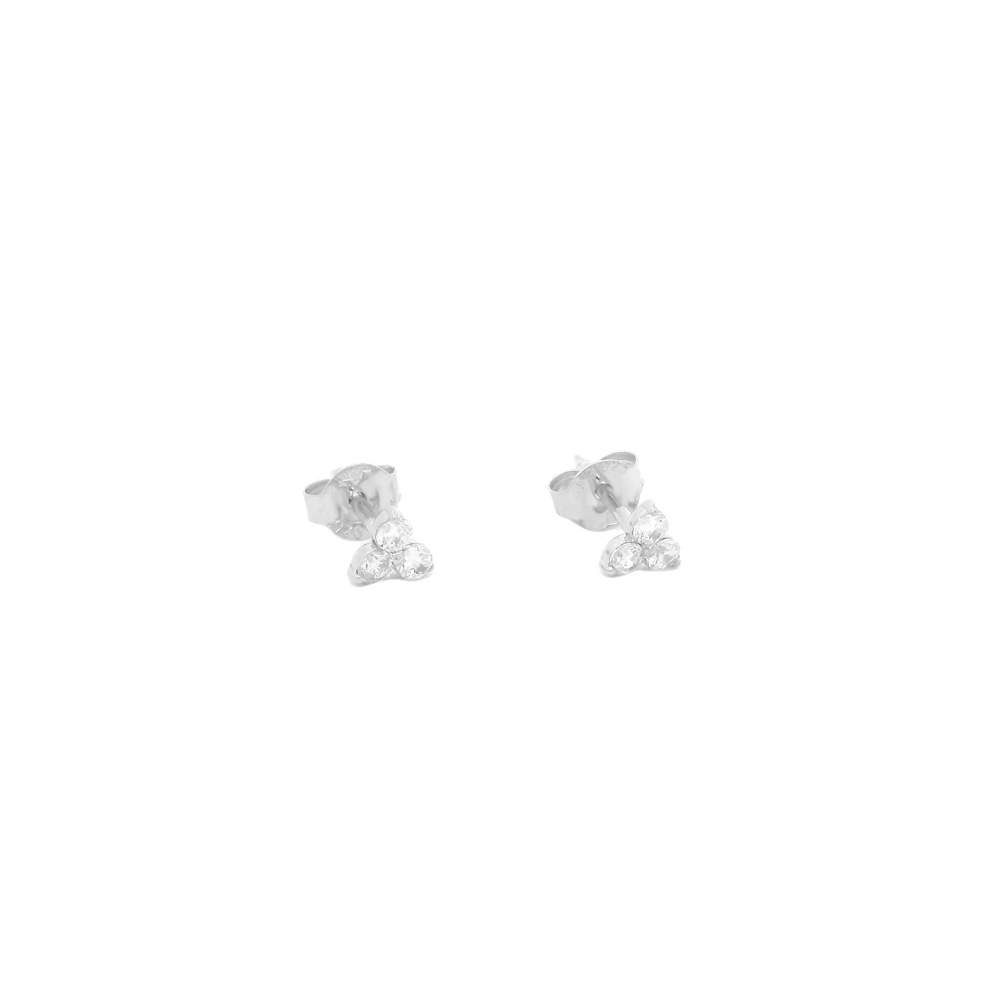 Dreieck Ohrstecker mit 3 Steinchen