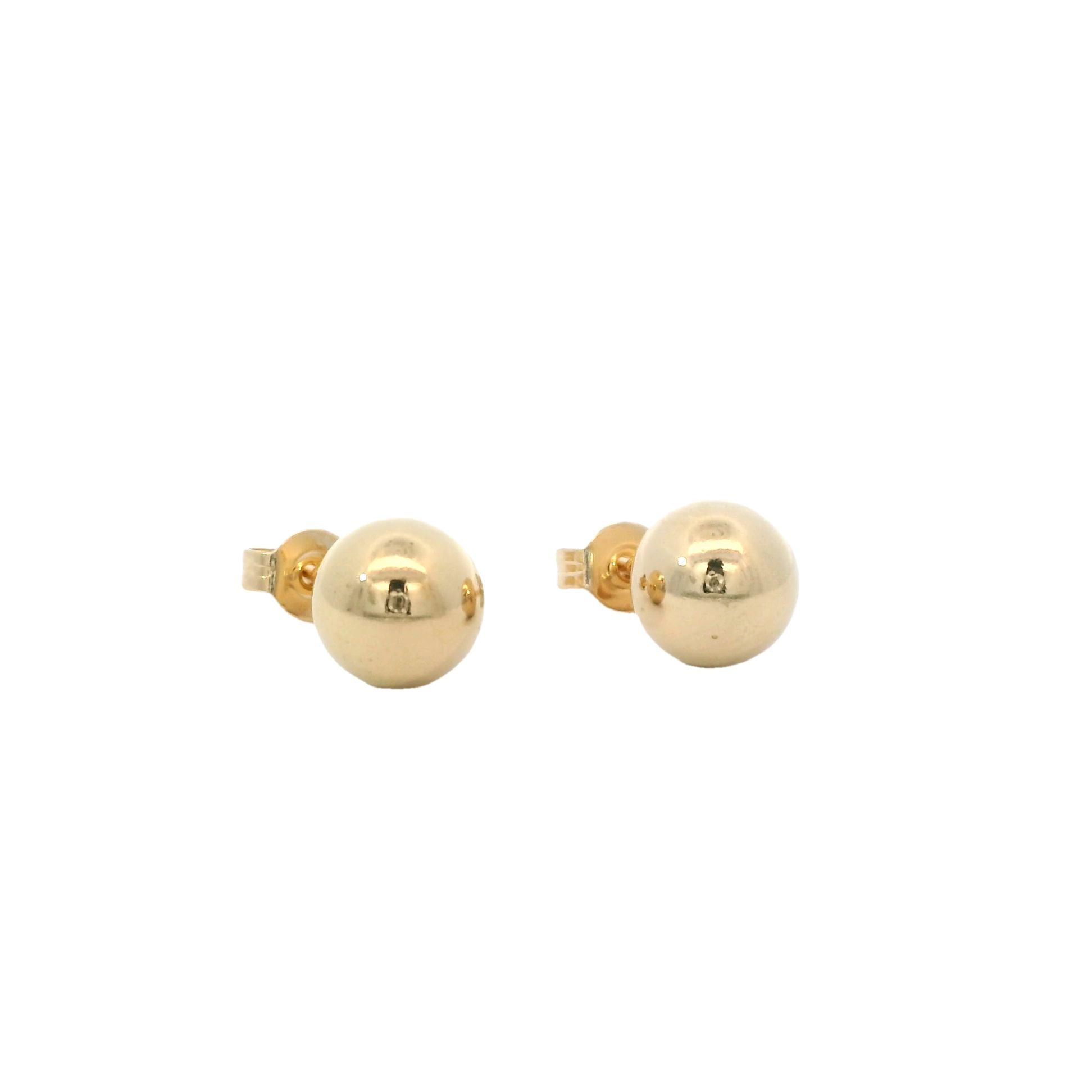 Dicker, großer Kugel Ohrstecker Paar 8mm