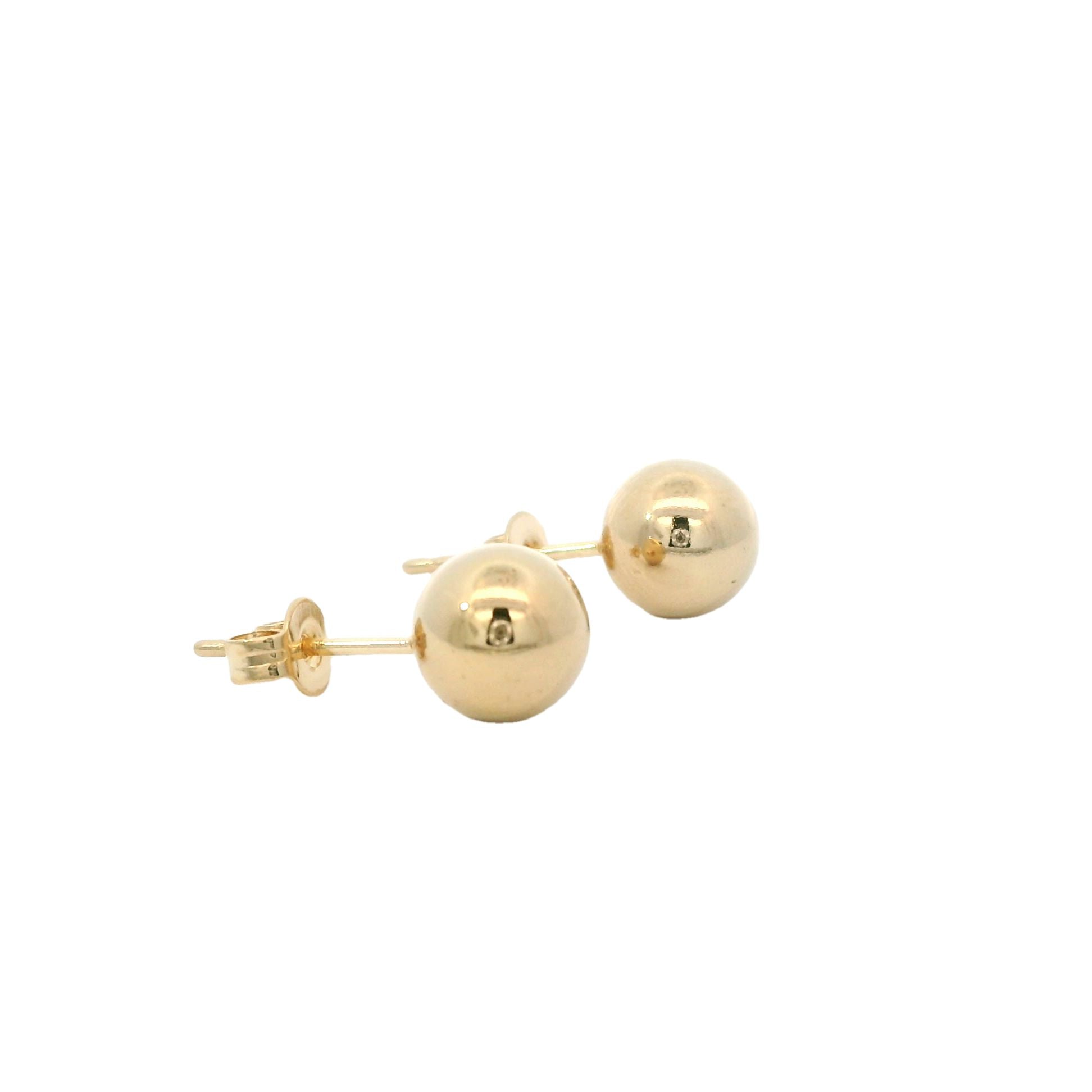 Dicker, großer Kugel Ohrstecker Paar 8mm