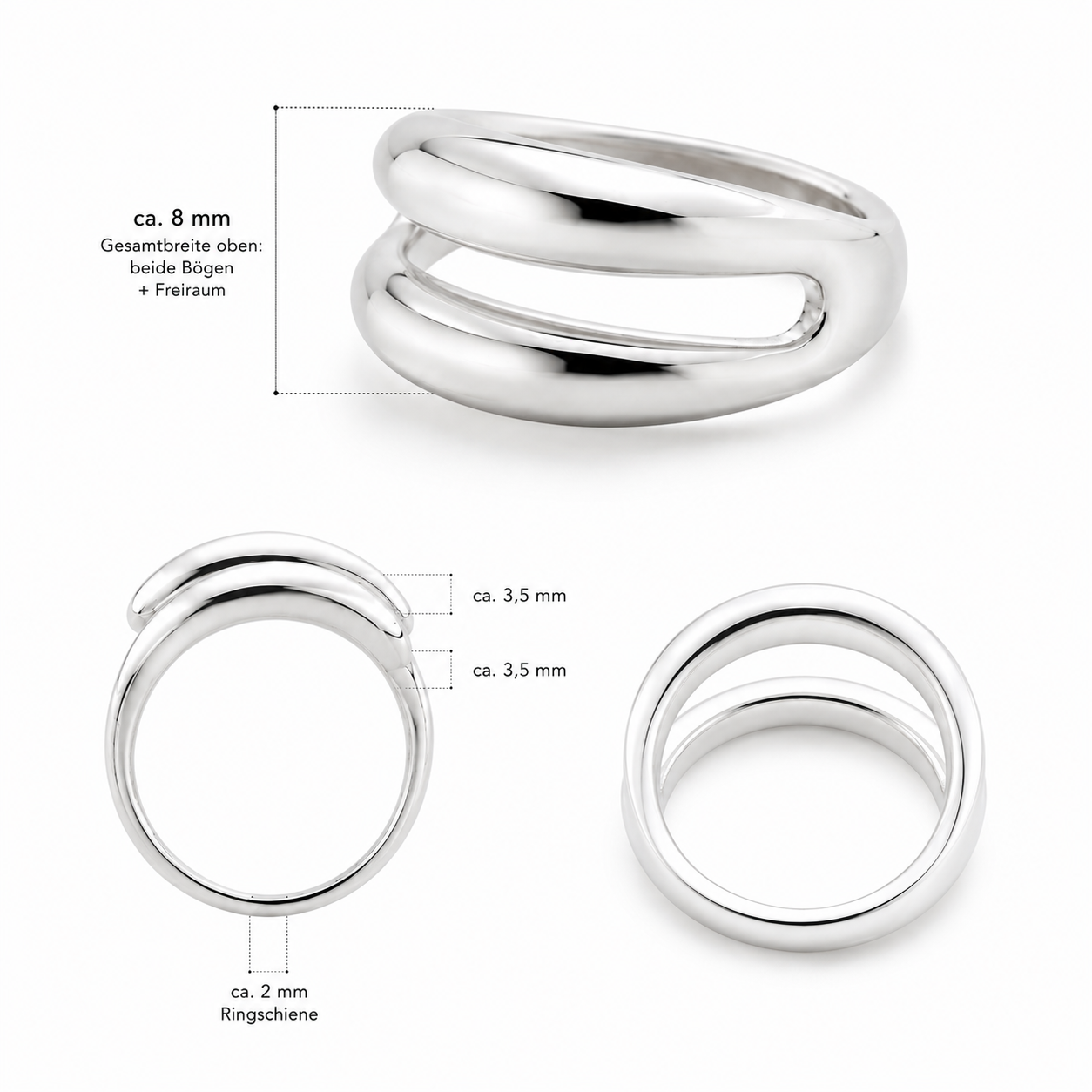Flow Small Ring // Organische Linien mit leichter Präsenz