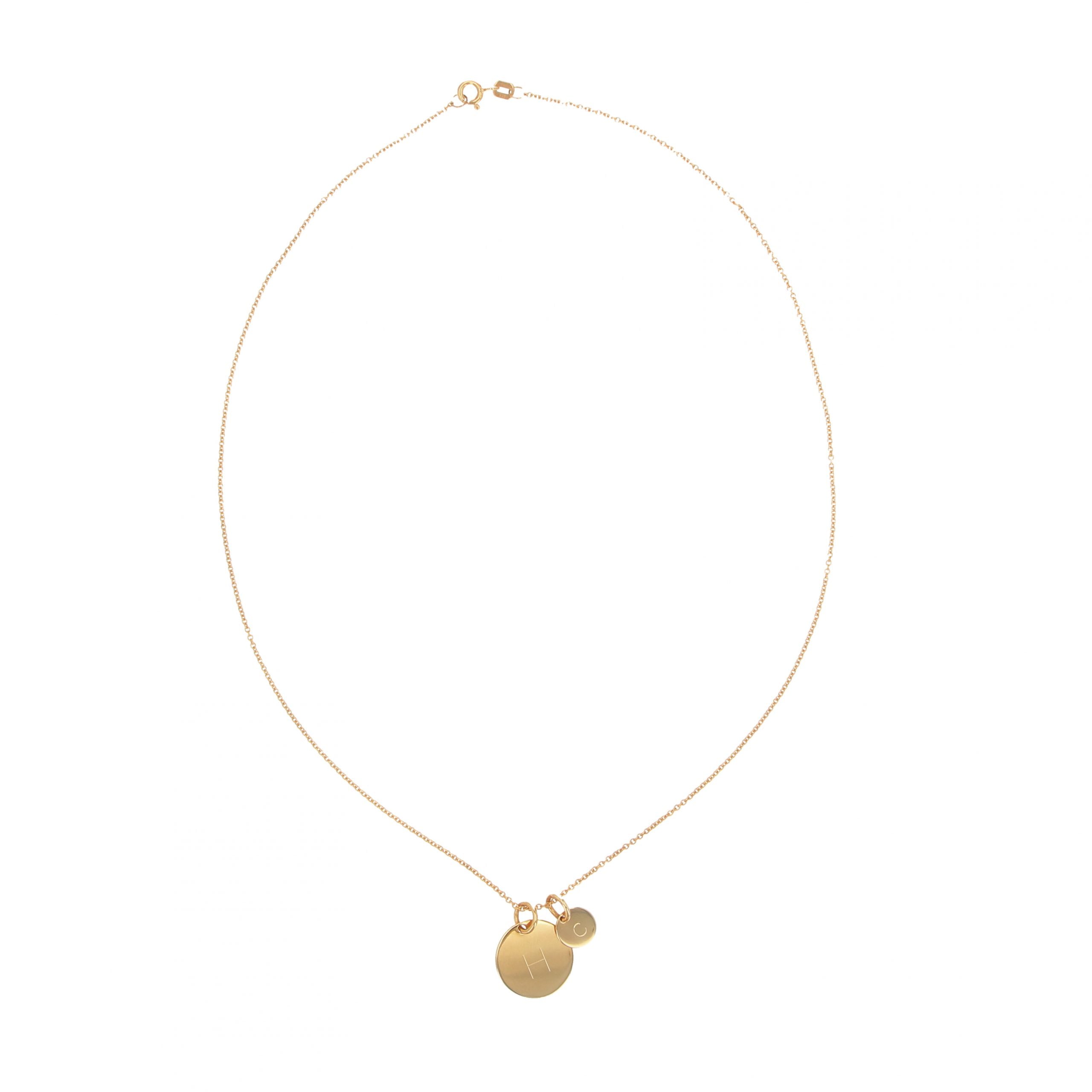 Echtgold Kette 8K mit Anhänger Plakette