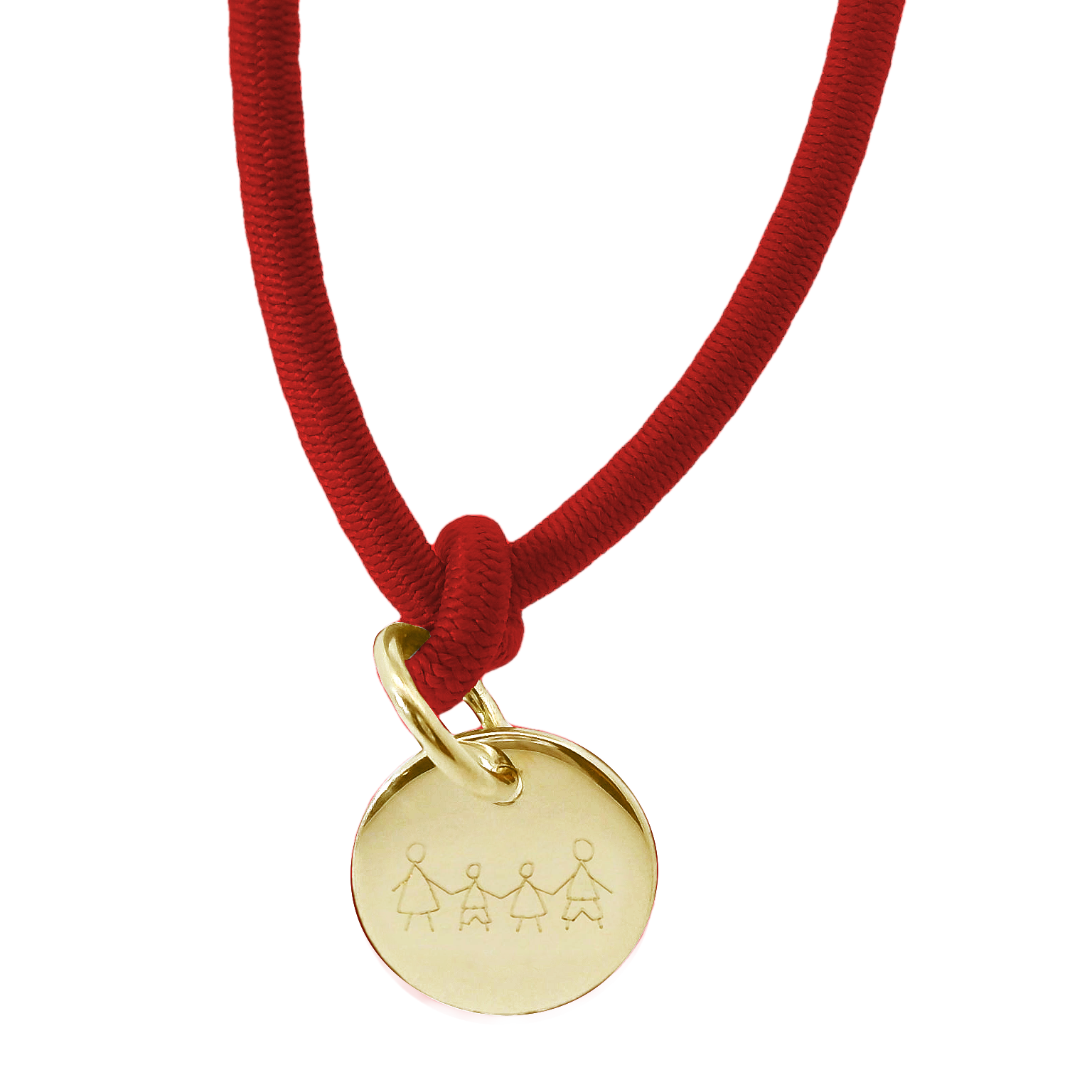 Dickes Nylon Armband 'Strichmännchen' mit Anhänger Plakette