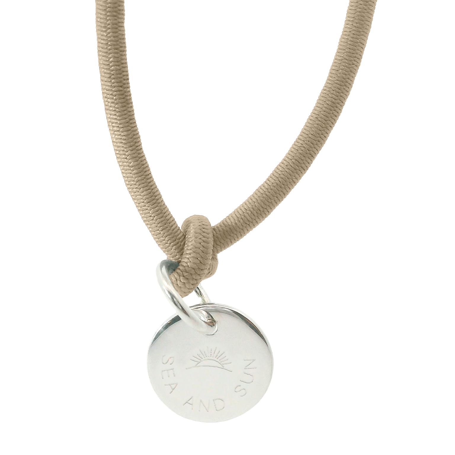 Dickes Nylon Armband SEA AND SUN mit Anhänger Plakette