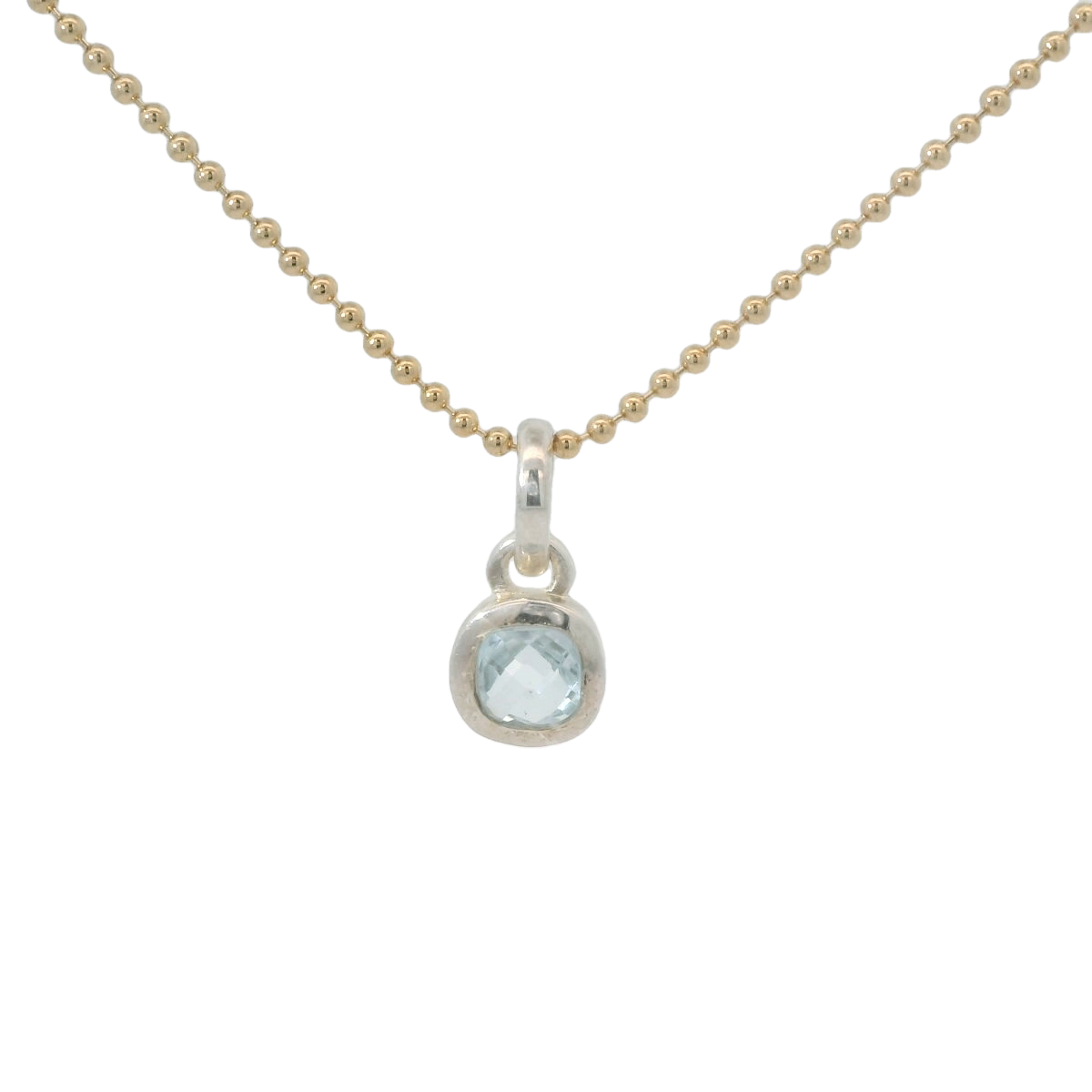 Anhänger Edelstein Blau Topas, Citrin, Amethyst