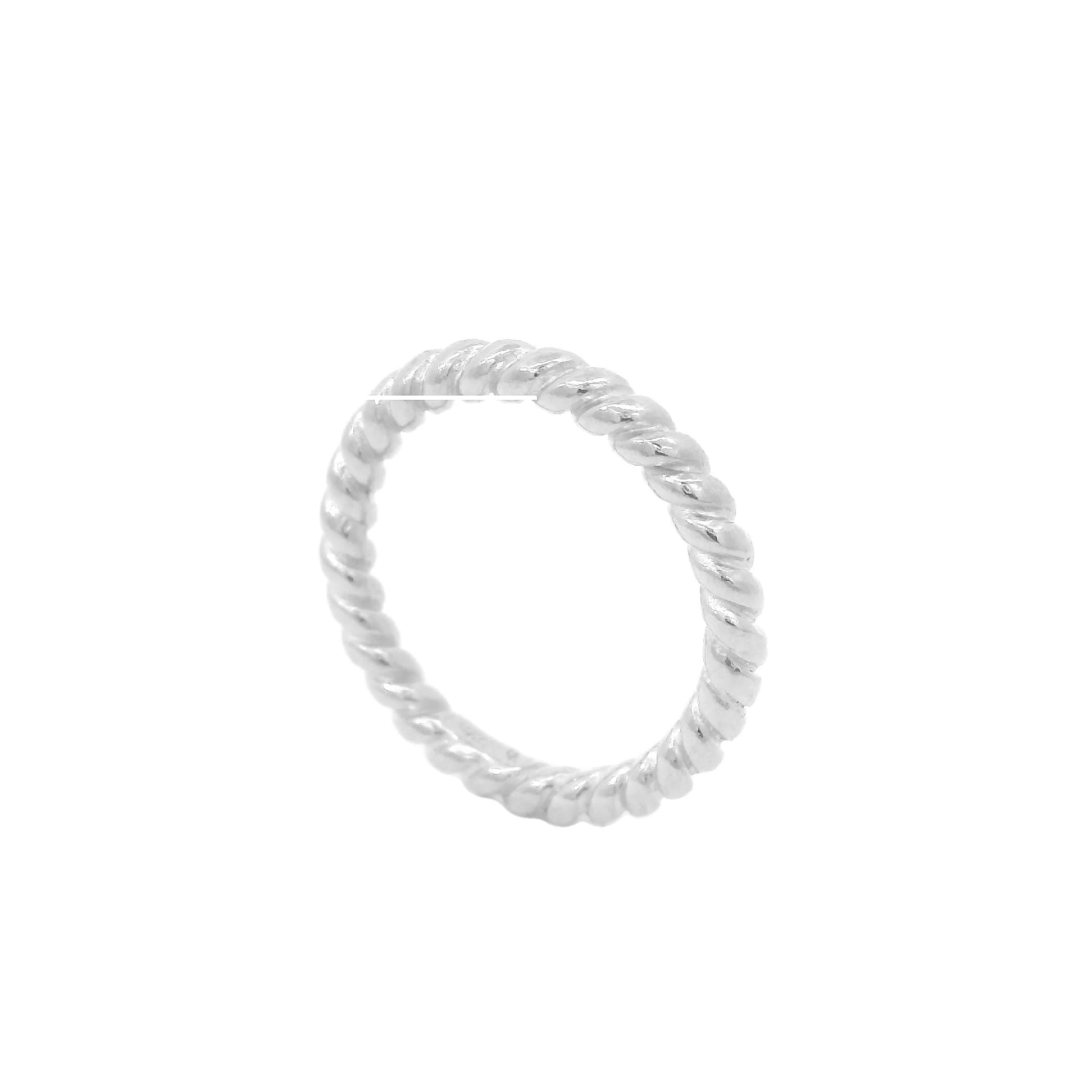 Large, thick, twisted ring