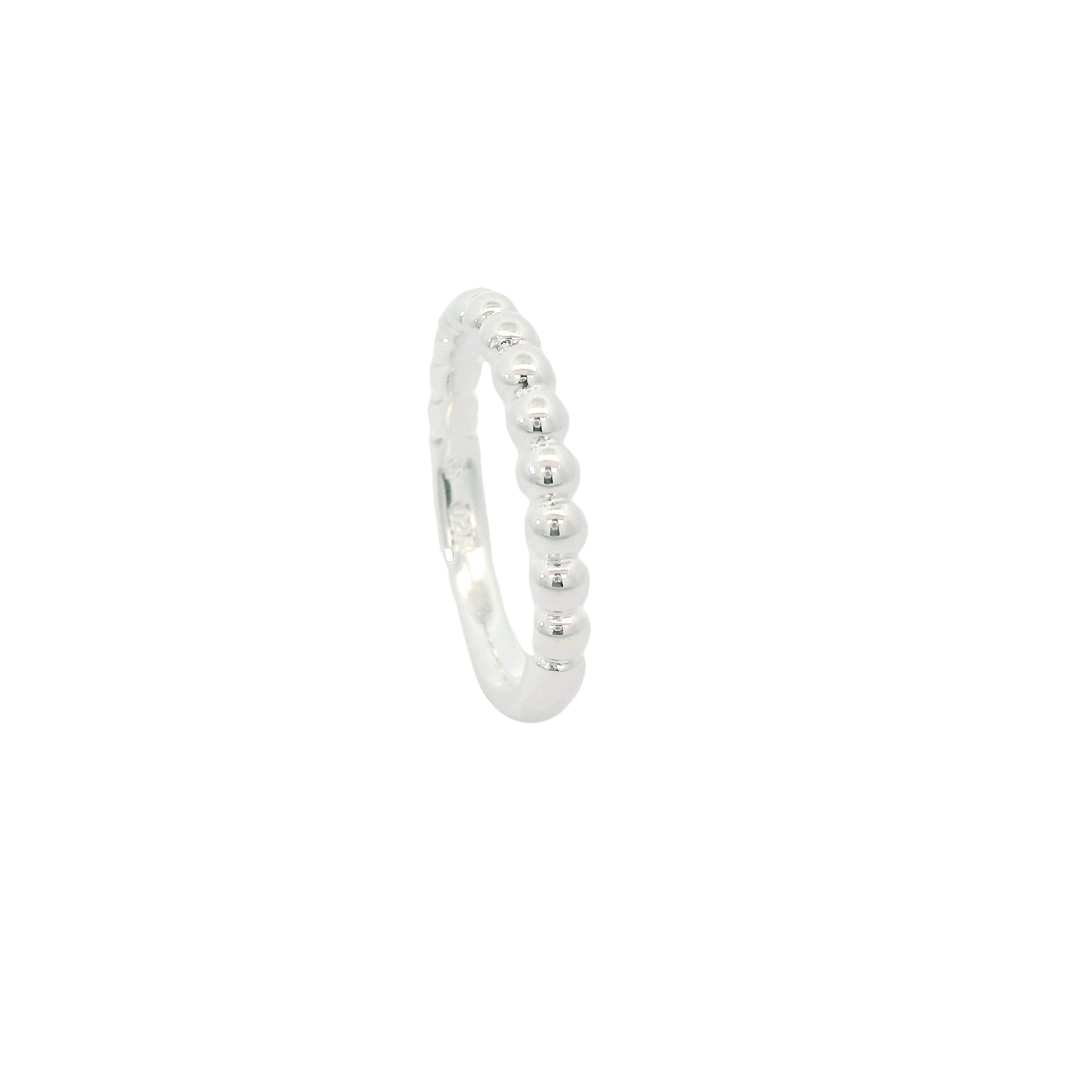 Silberner halber Kugelring, halber Pure Ring Yin Yang