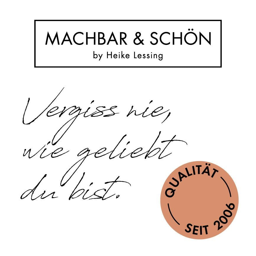 'Schön, dass es dich gibt' Armband mit 3D Herz/Stern und Karte, personalisiert