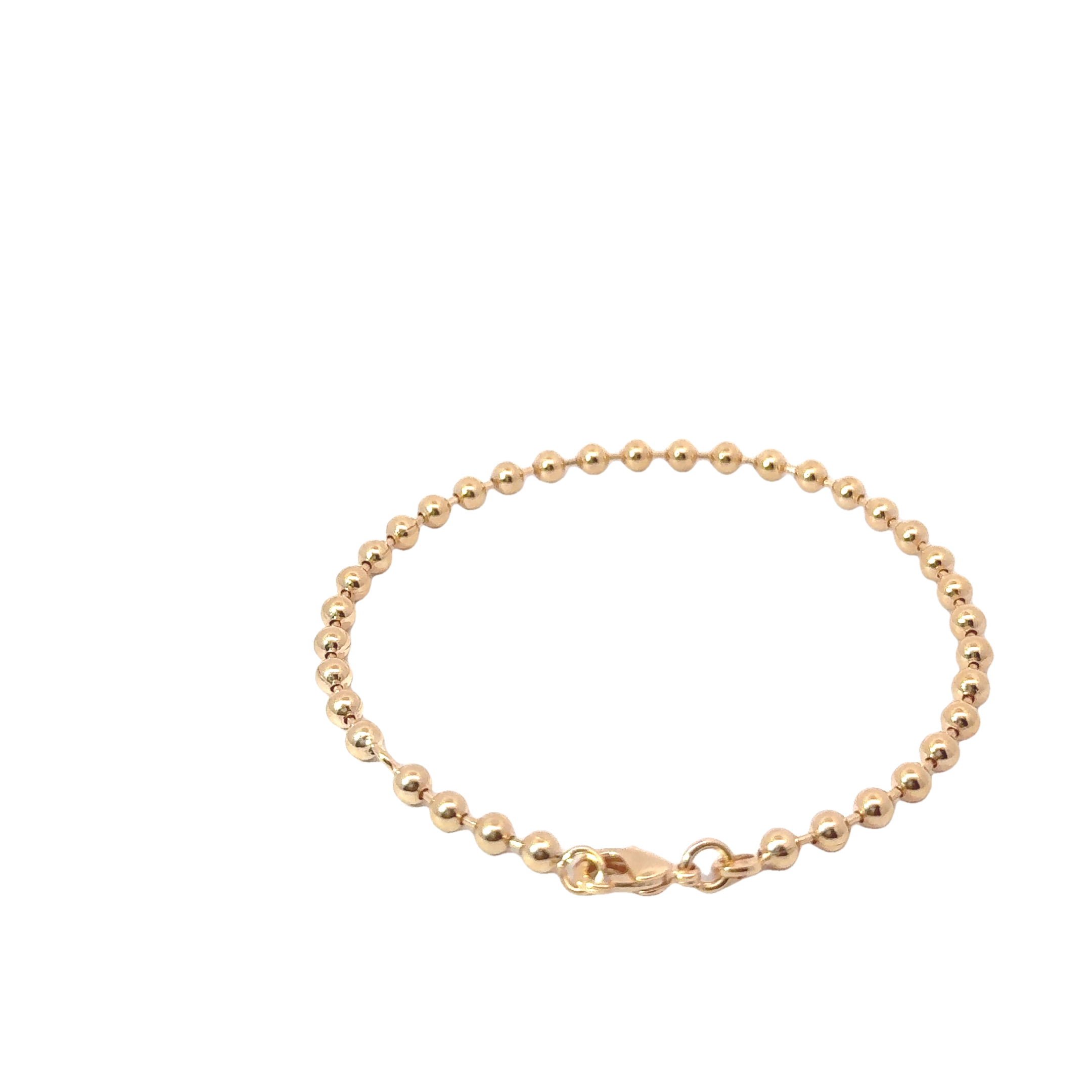 Kugelketten Armband 3mm mit / ohne 15mm Anhänger Plakette