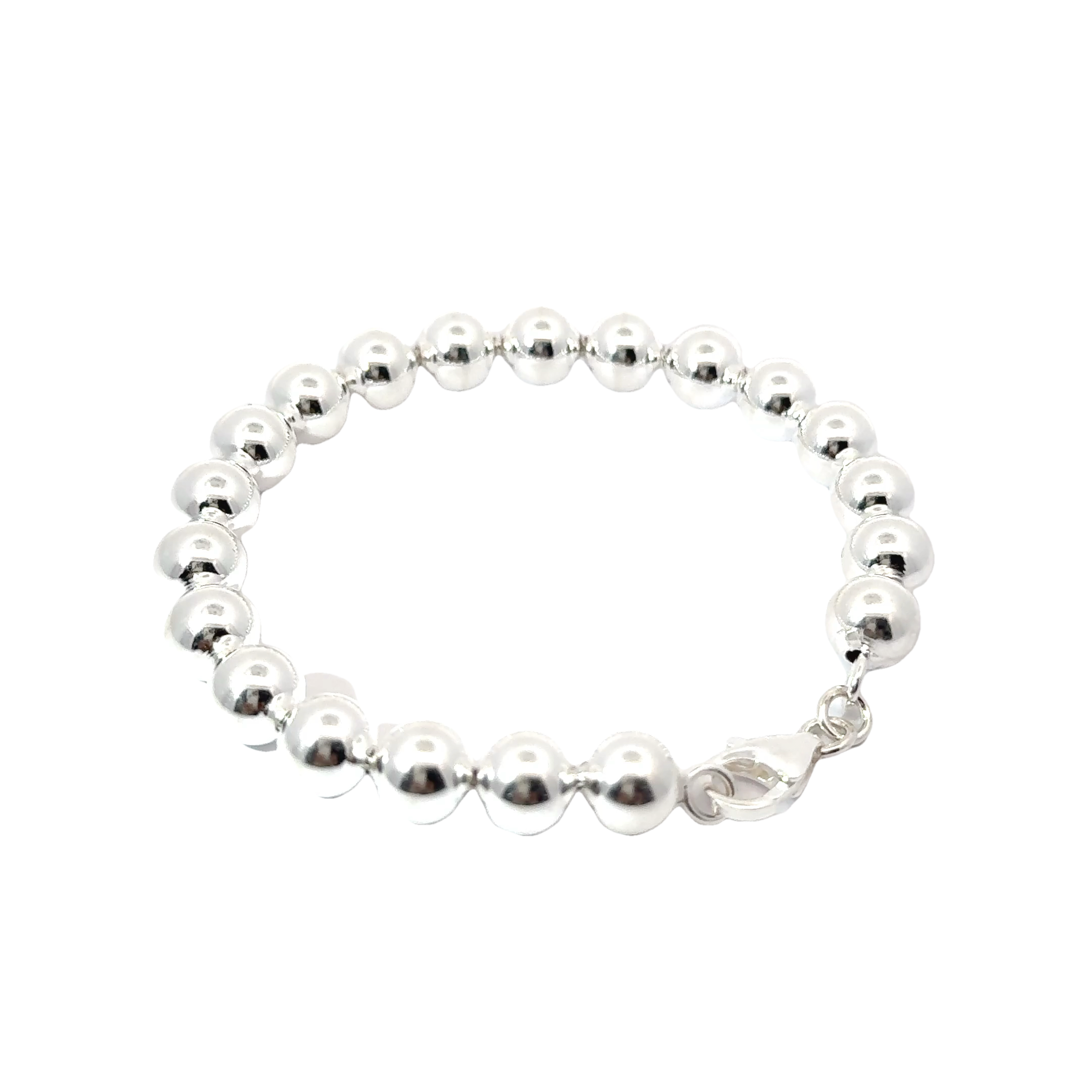 Thick Ball Chain Bracelet XL Silver 6mm