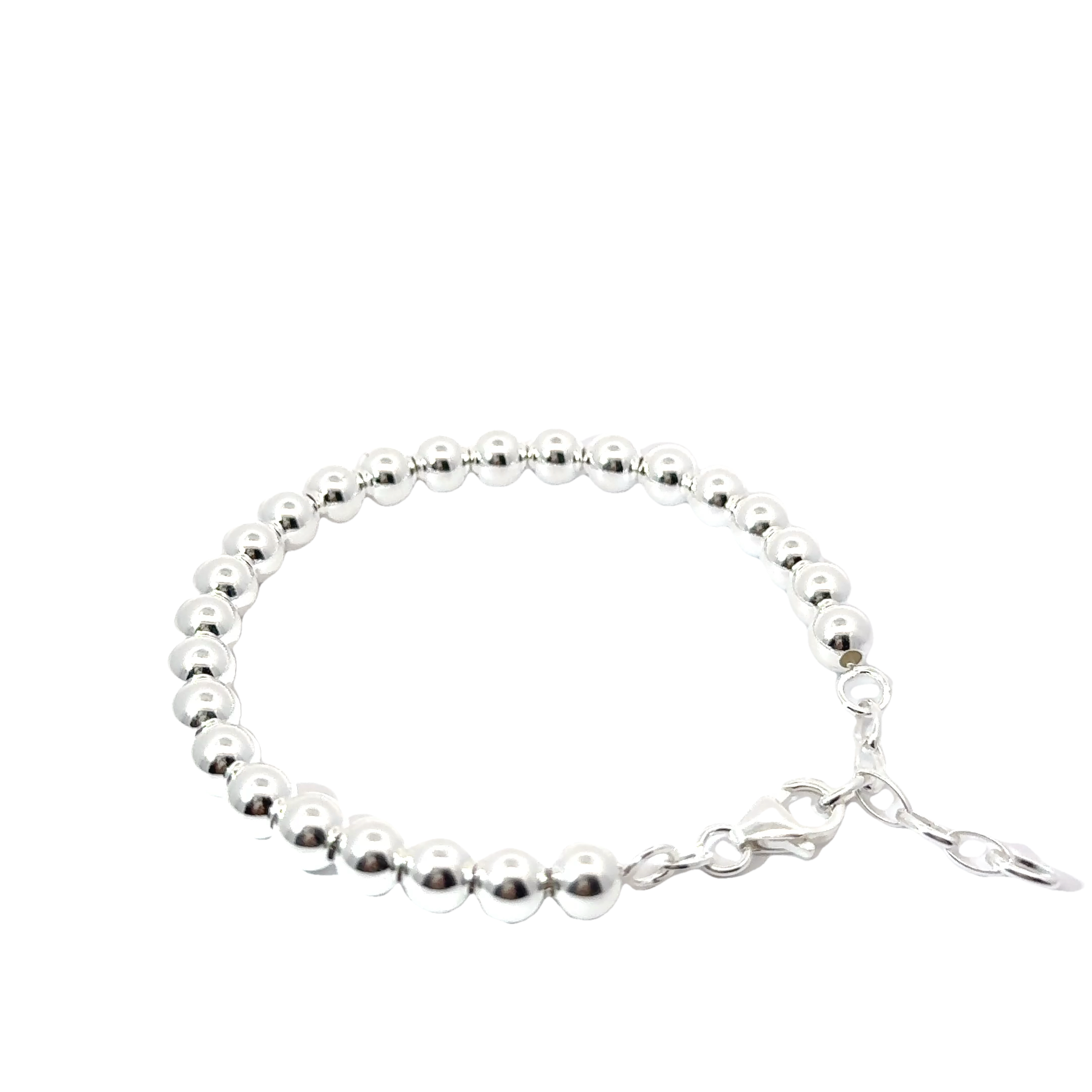 Thick Ball Chain Bracelet XL Silver 6mm