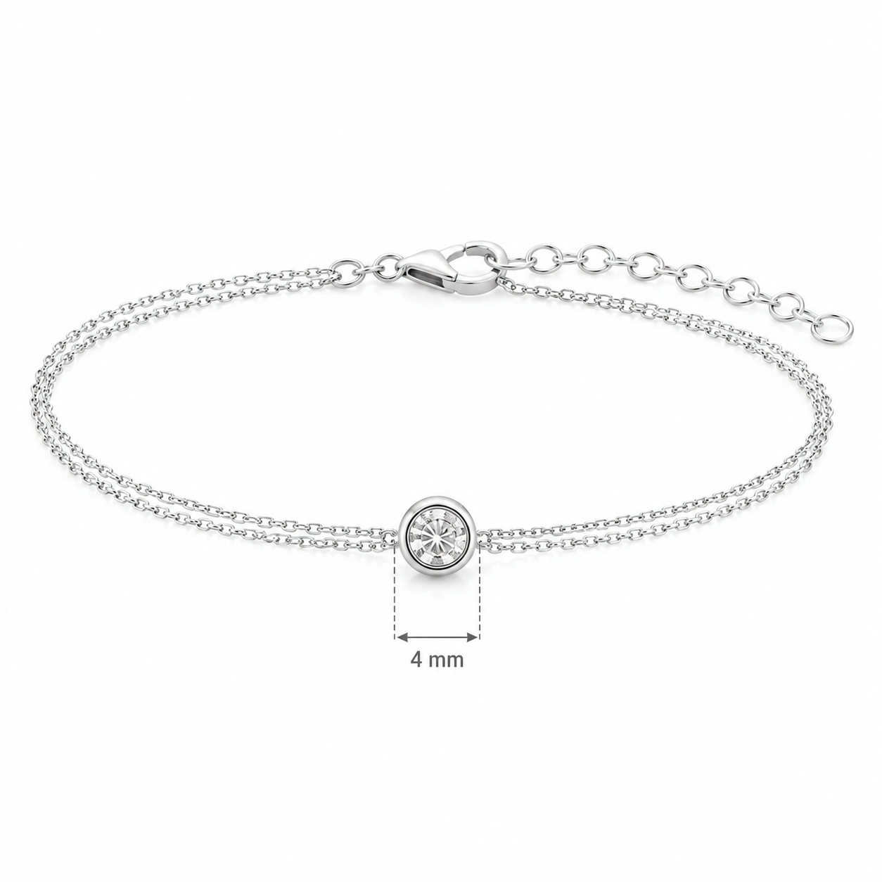Feines Armband mit Glitzerstein // dezentes Funkeln mit zeitloser Eleganz
