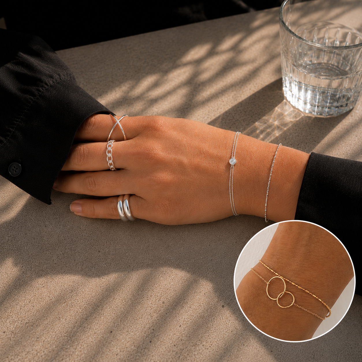 Feines Armband mit Glitzerstein // dezentes Funkeln mit zeitloser Eleganz
