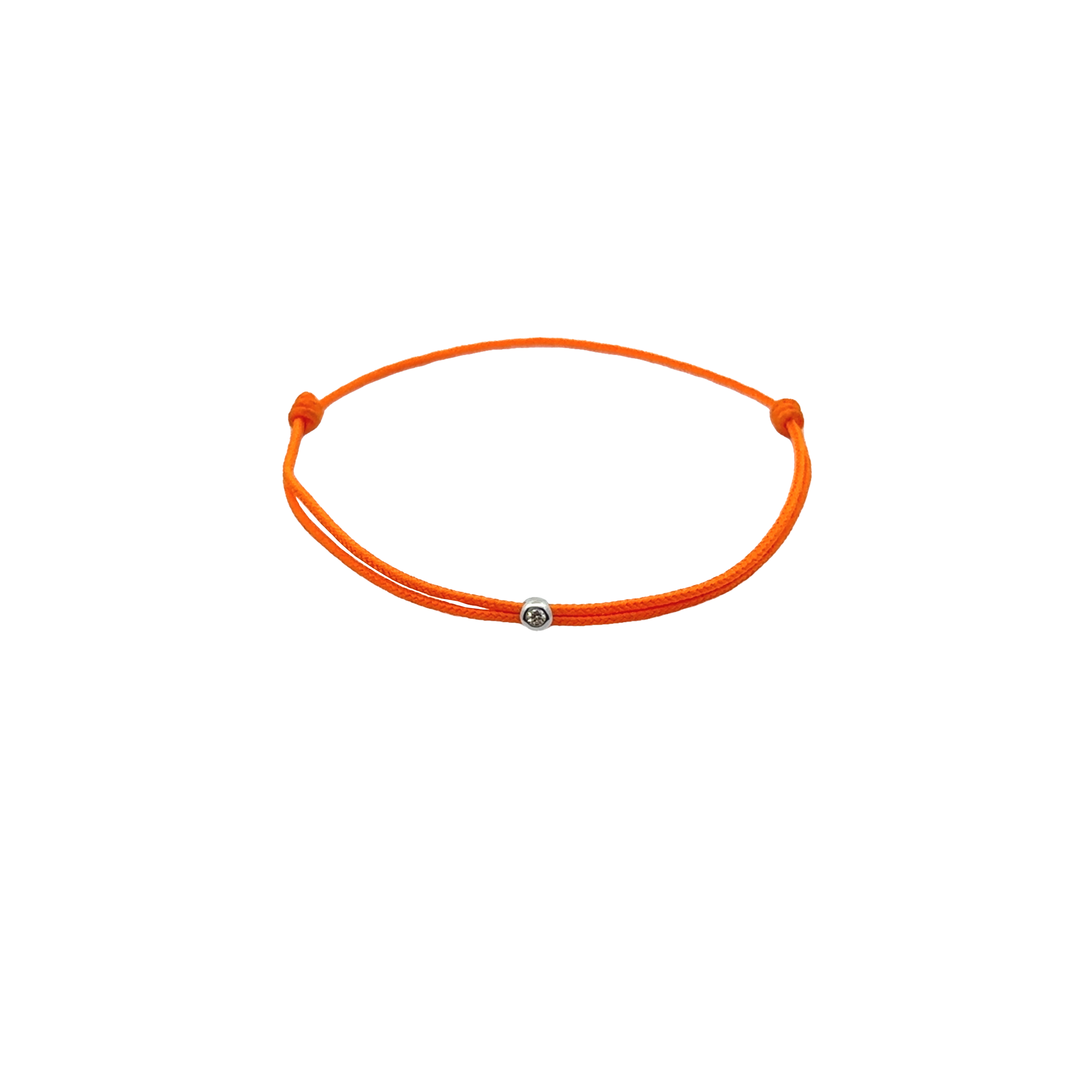 Lucky bracelet double real diamond beautiful light blue / great orange / cheerful turquoise in gold / silver