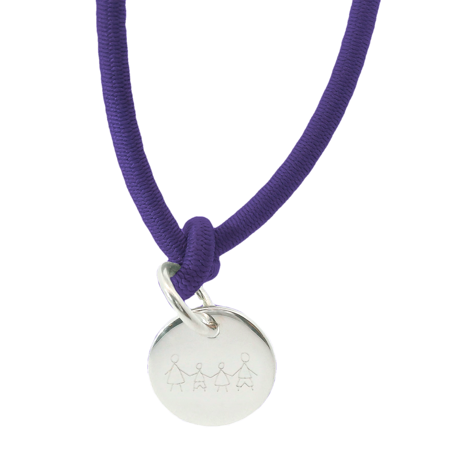 Thick nylon bracelet palm tree with pendant plaque