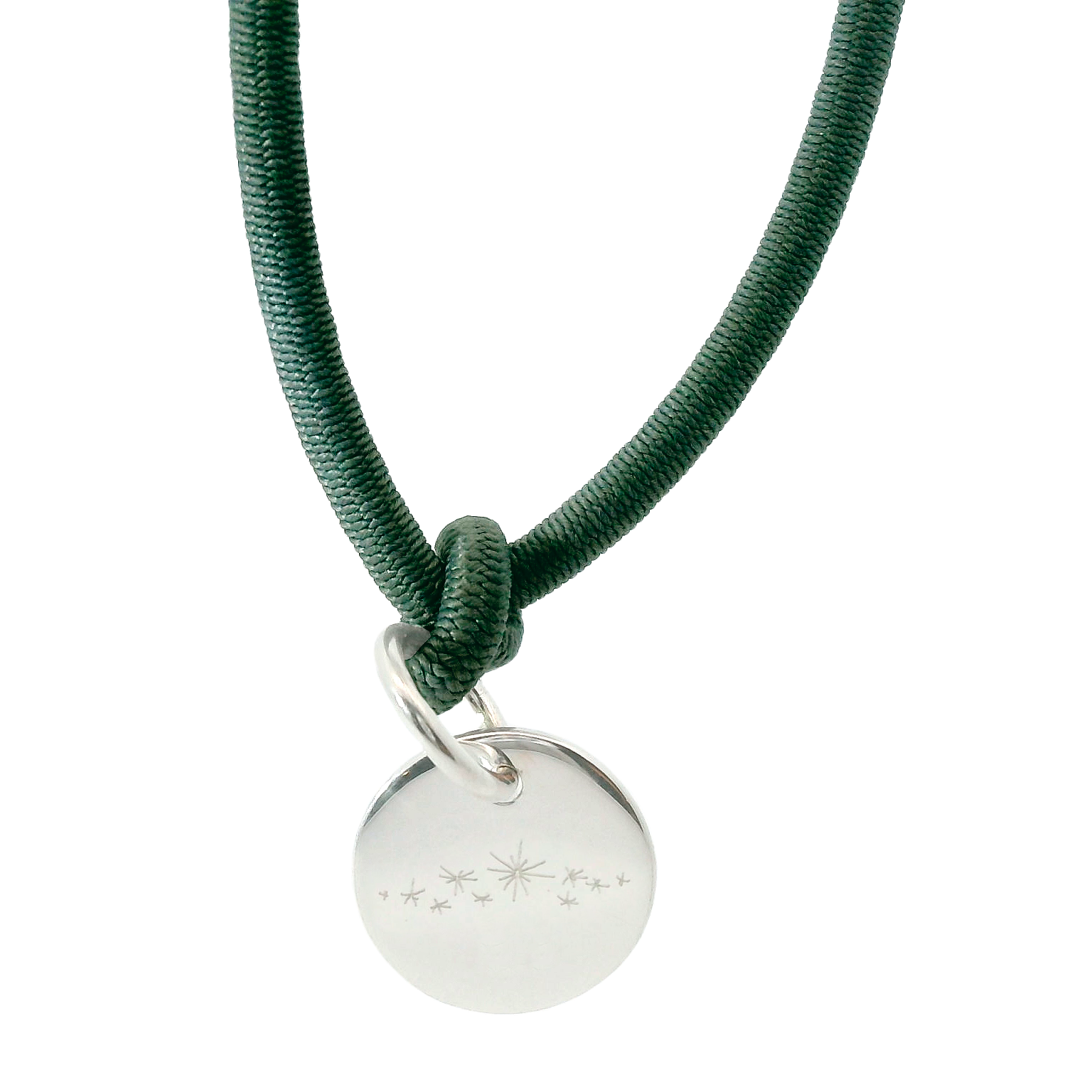 Thick nylon bracelet palm tree with pendant plaque