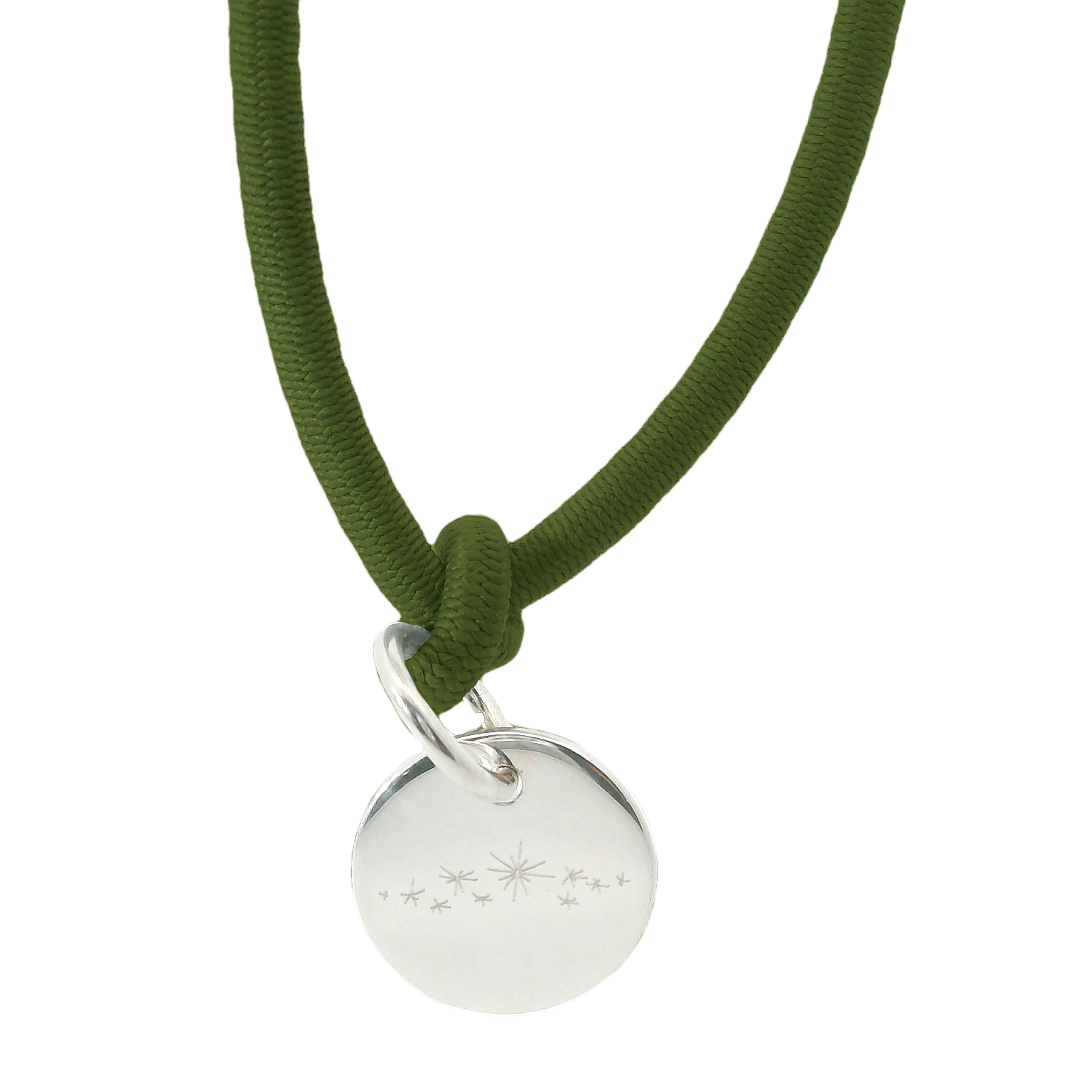 Thick nylon bracelet palm tree with pendant plaque