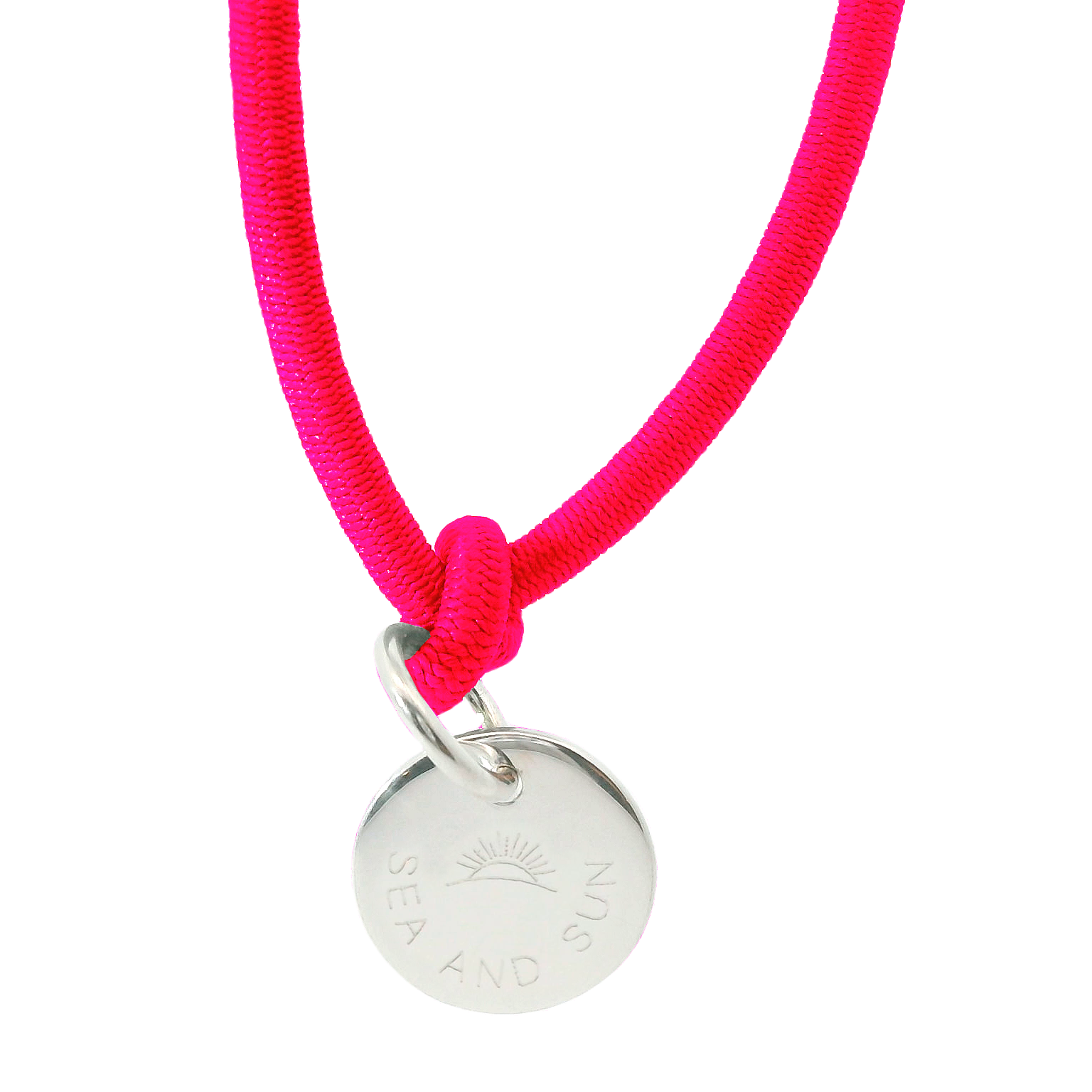 Thick nylon bracelet palm tree with pendant plaque
