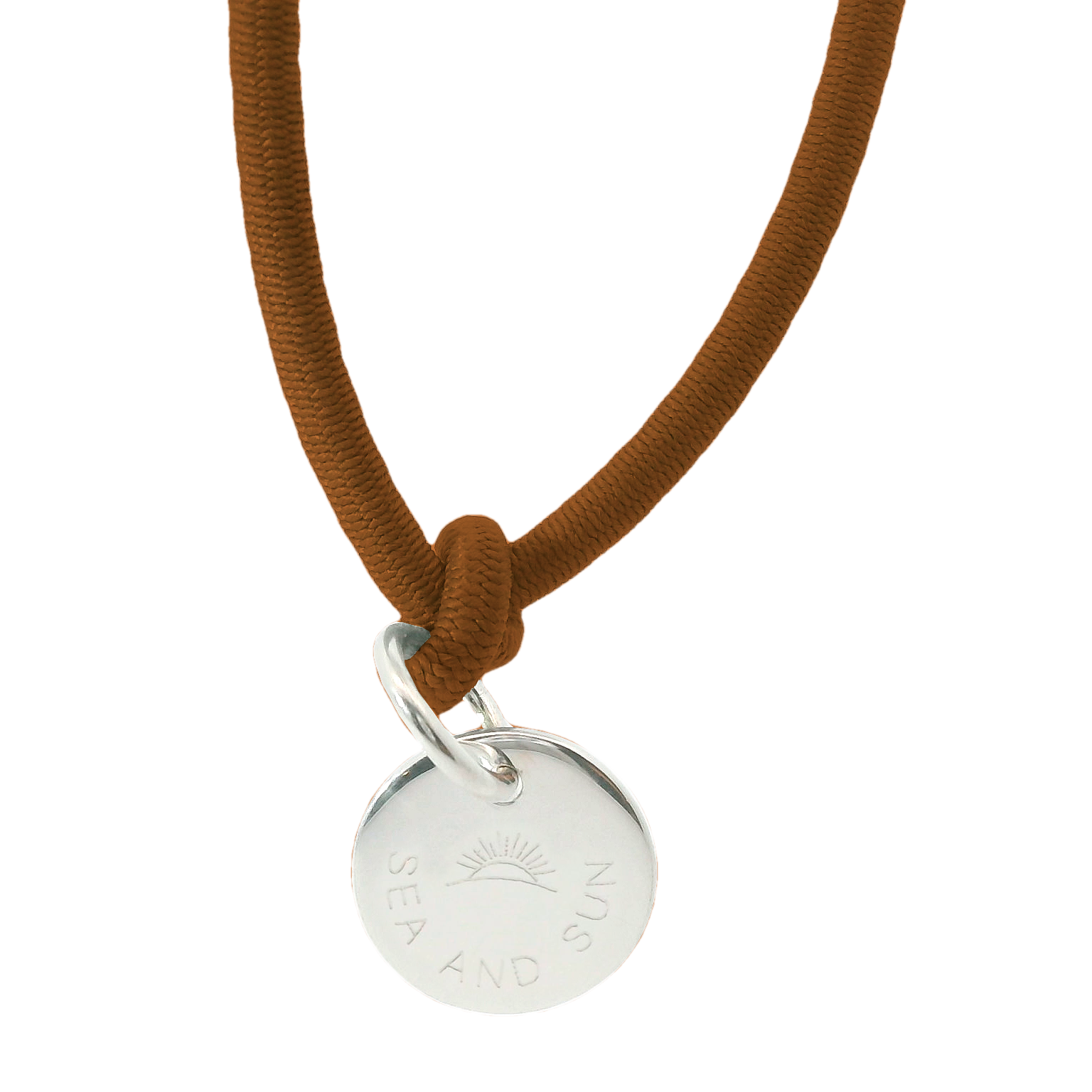 Thick nylon bracelet palm tree with pendant plaque