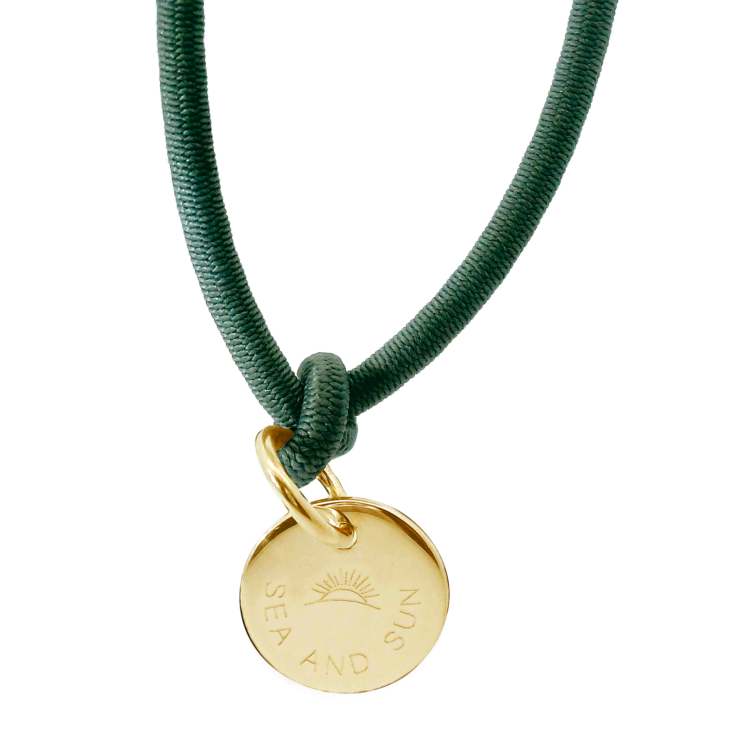 Thick nylon bracelet palm tree with pendant plaque