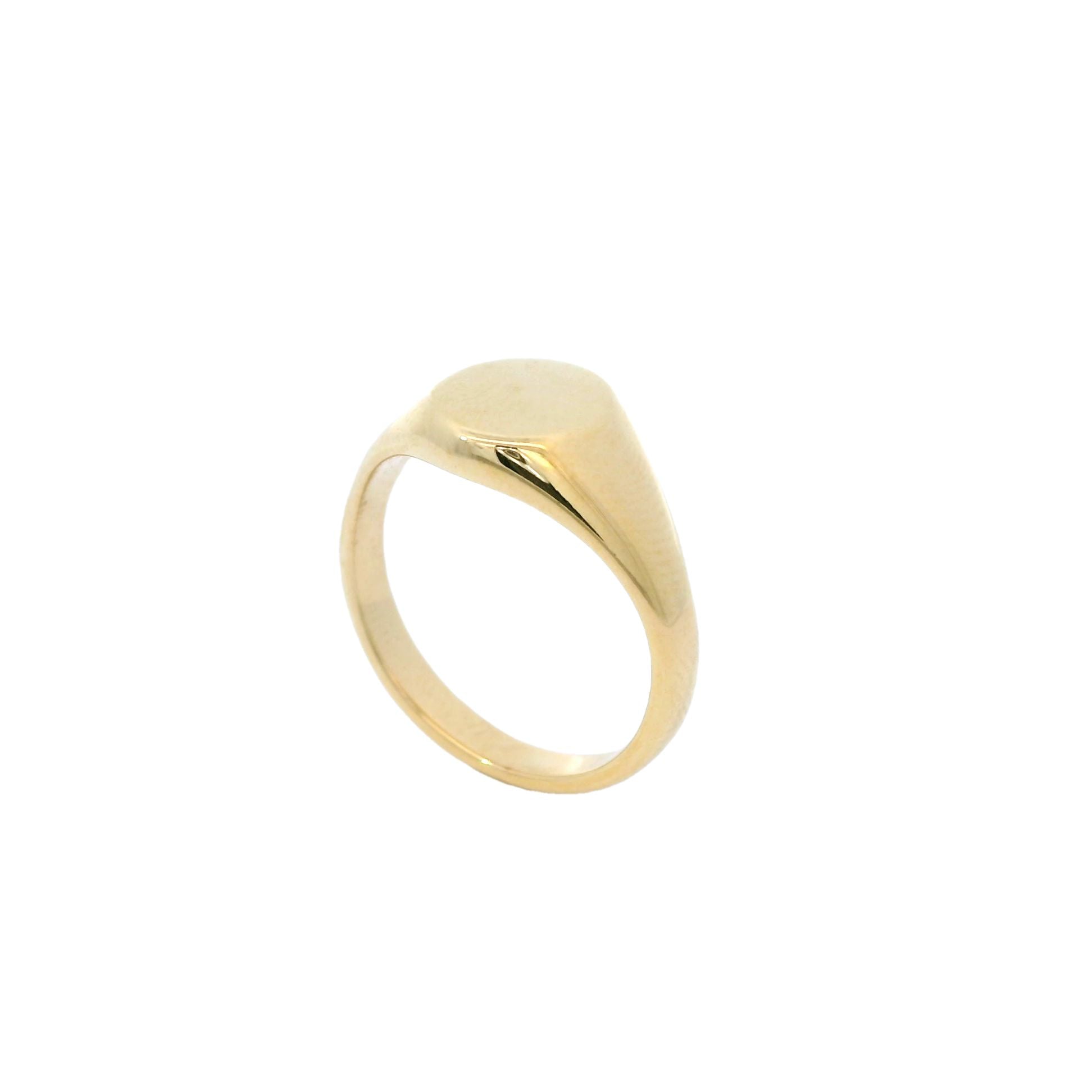Pure, small signet ring gold / silver