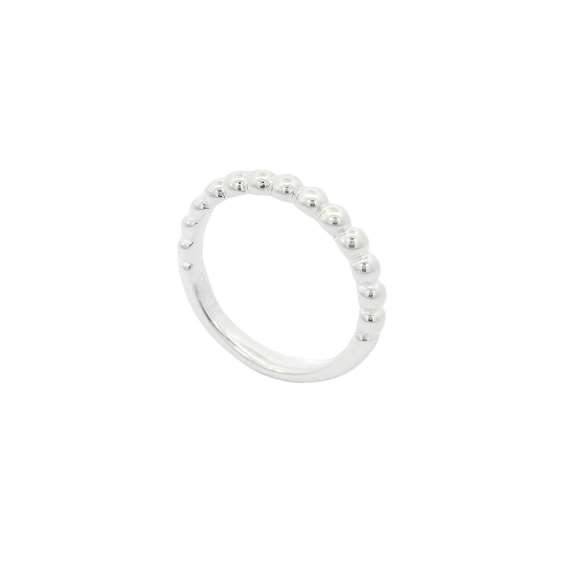 Silberner halber Kugelring, halber Pure Ring Yin Yang