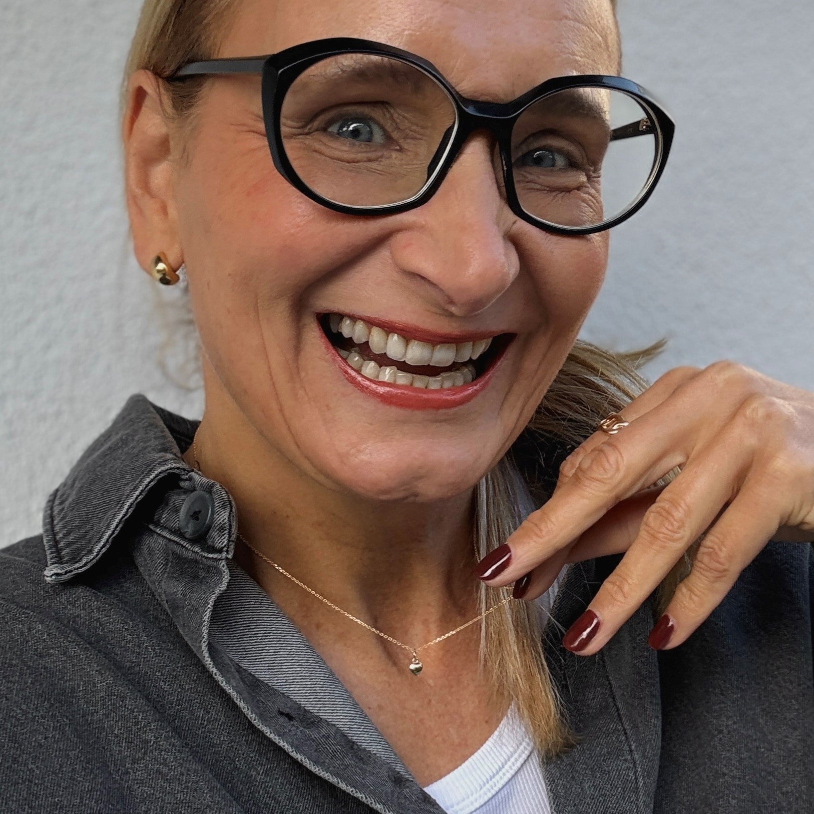 Kleiner 3D Herz Anhänger Echtgold